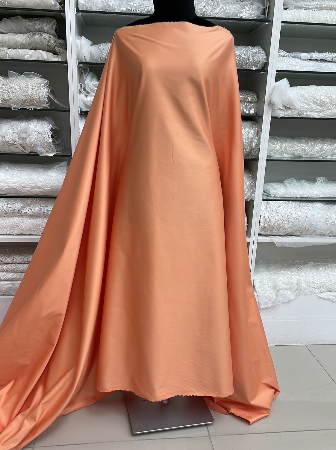 [ COS-G13A121-23 ] COTTON SPANDEX 120CM -ORANGE per Meter