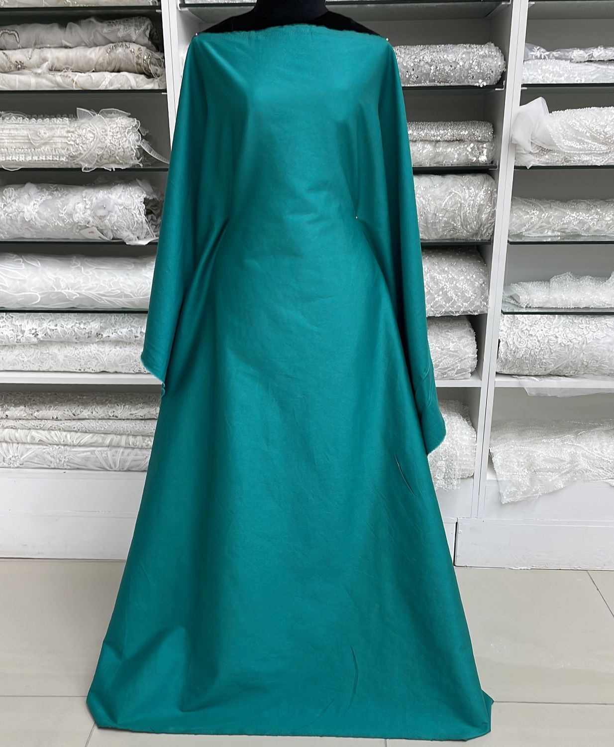 [ PDCSS-UF-KSQ01 ] Plain Cotton Sateen Spand 150w Green per Meter