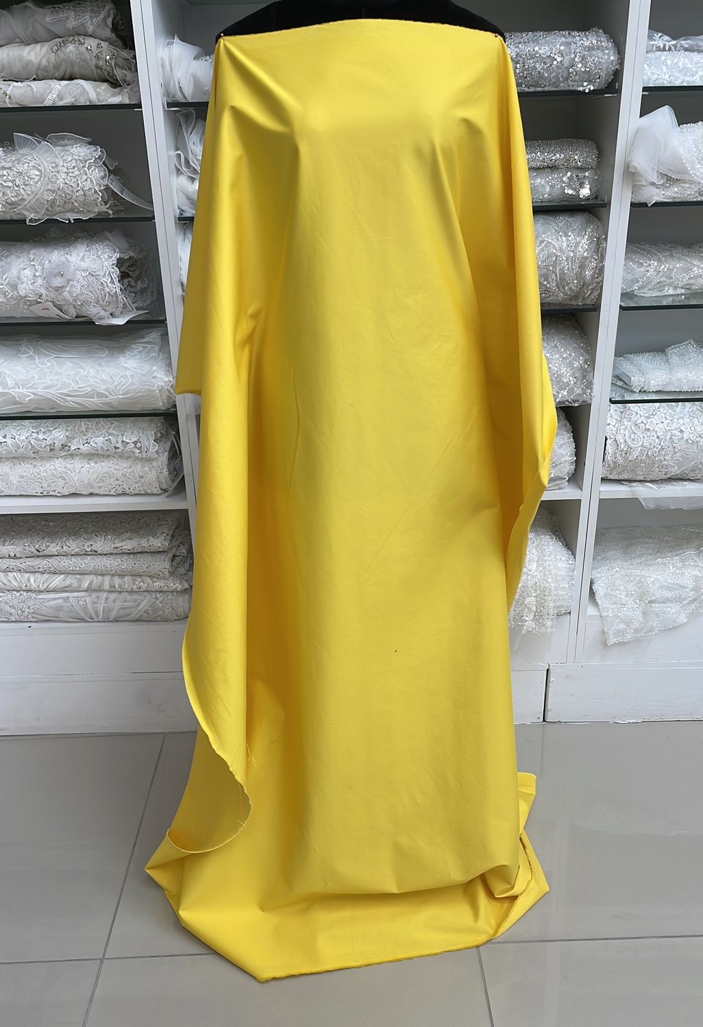 [ COSG17A18944-11 ] CottonSateenSpandex150cm-CANARY per Meter