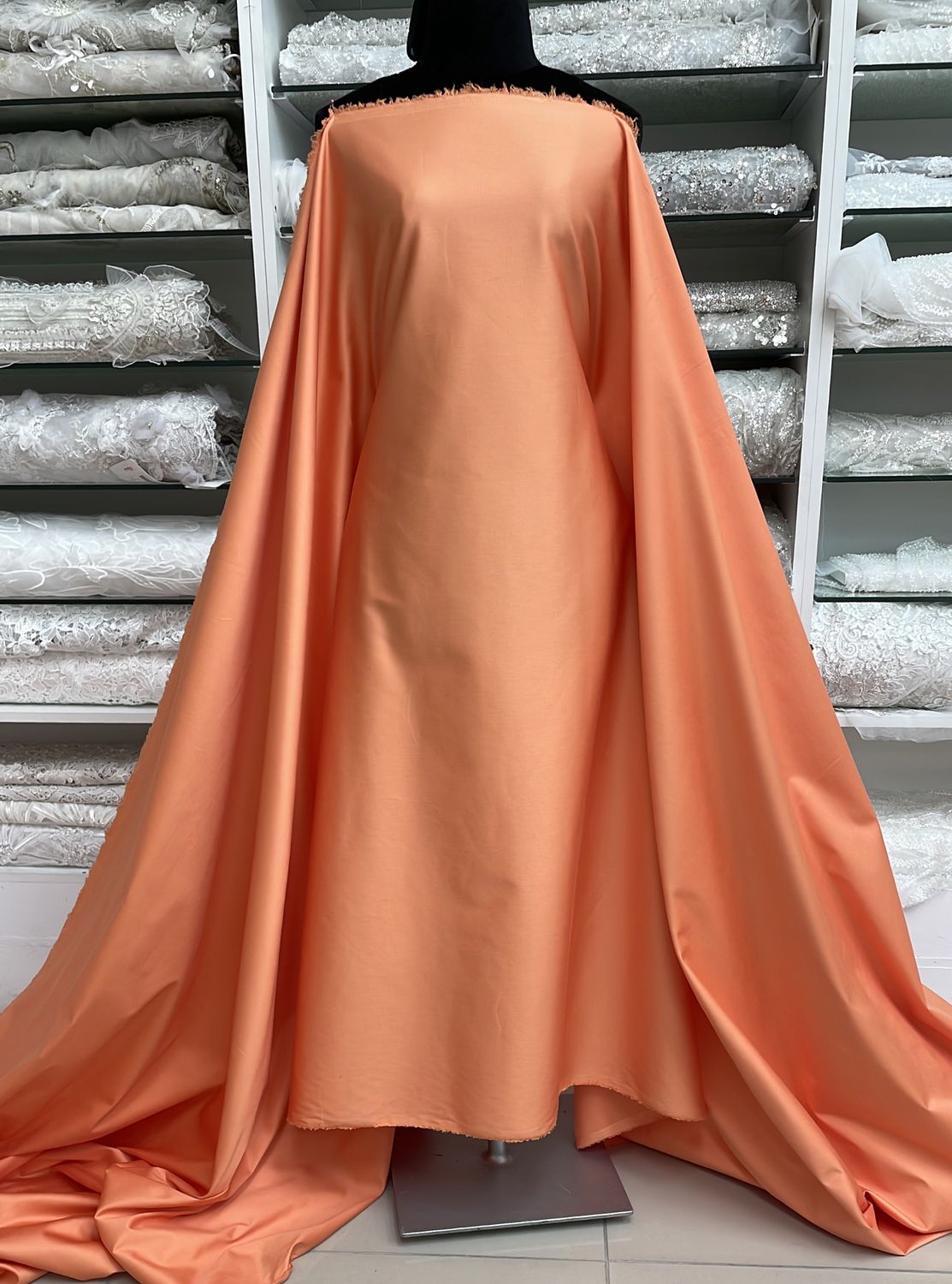 [ COS-G15C121-23 ] Cotton Sateen 120-Orange per Meter