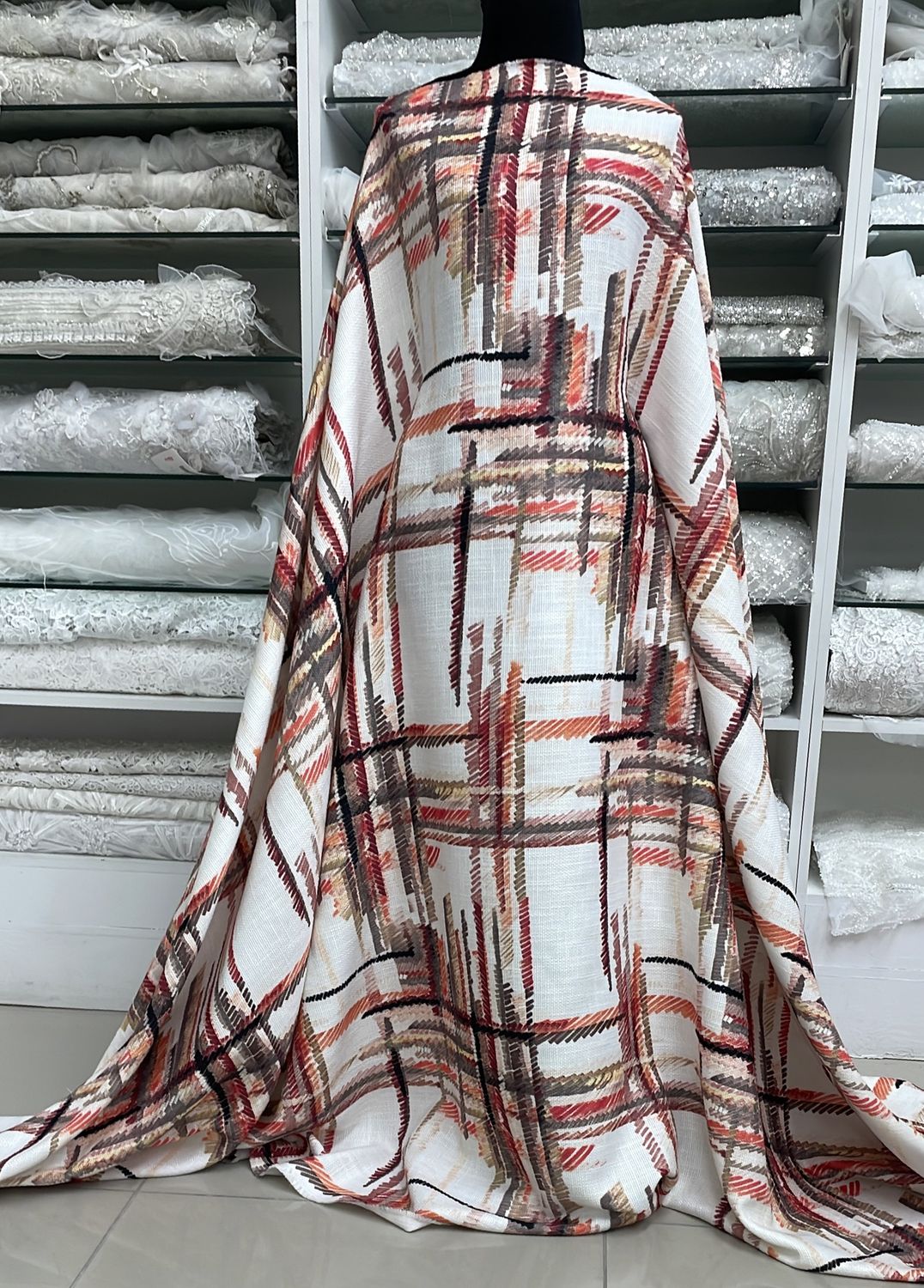 [ PWP-MI-E800-701 ] PolyWeavePrinted145cm-RED per Meter
