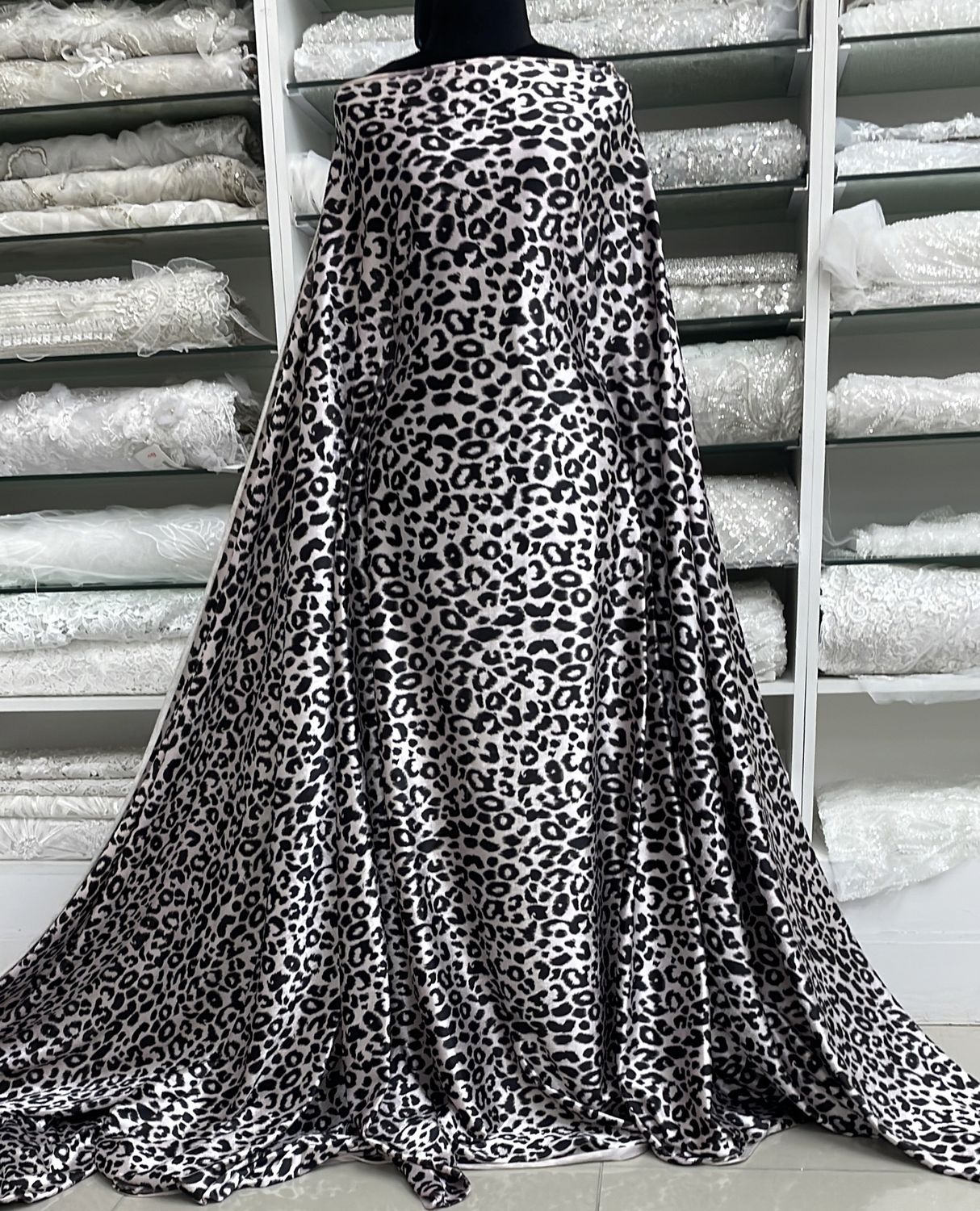 [ 25165 ] Velour Leopard Animal Print-150-08-Leopard per Meter