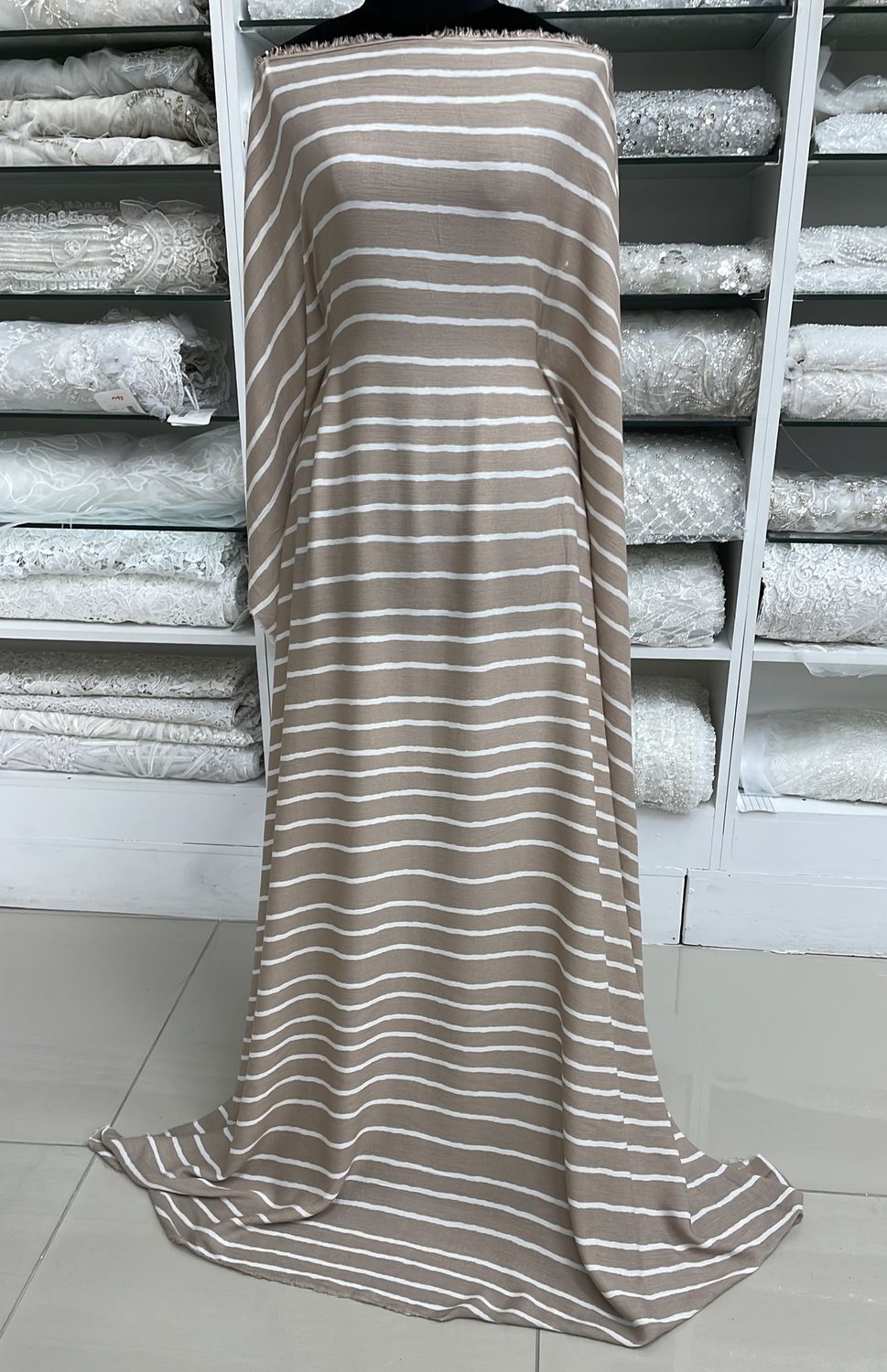 [ 21109 ] Rayon Printed/150/5g/Brown per Meter