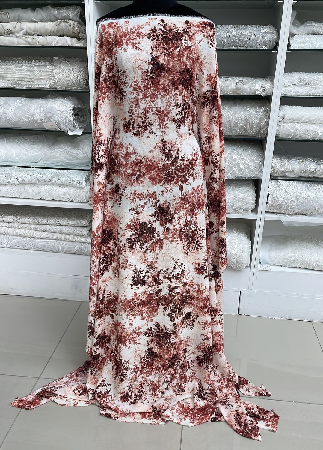 [ GEP-MI-64240-32 ] GeorgettePrint150cm-WINE per Meter