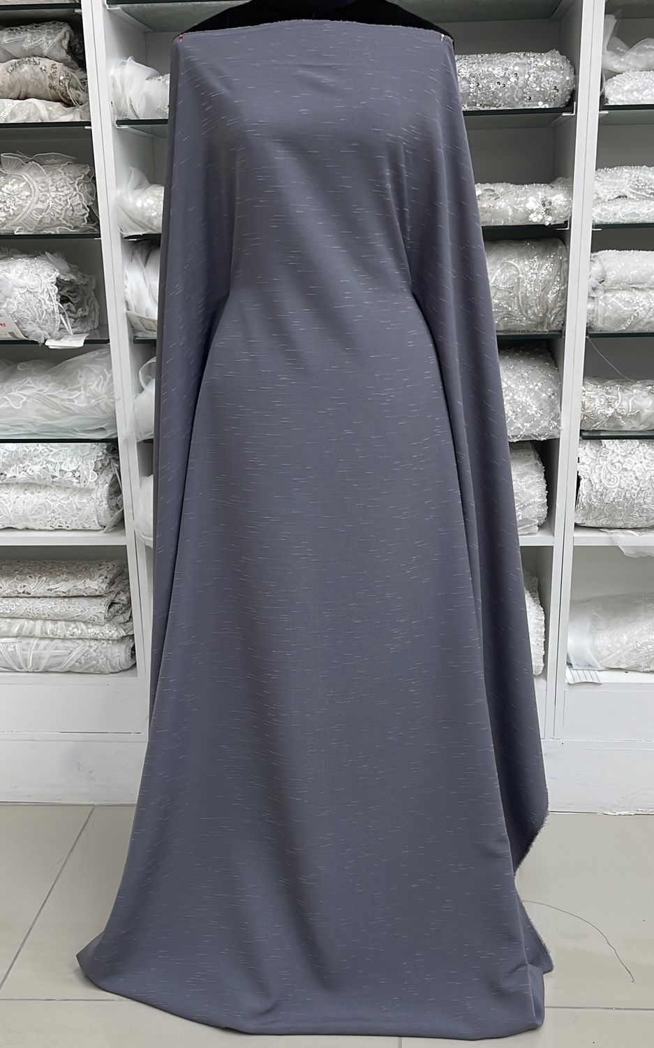 [ SHP-BI-30057-28 ] Shantung Plain Grey 147 per Meter