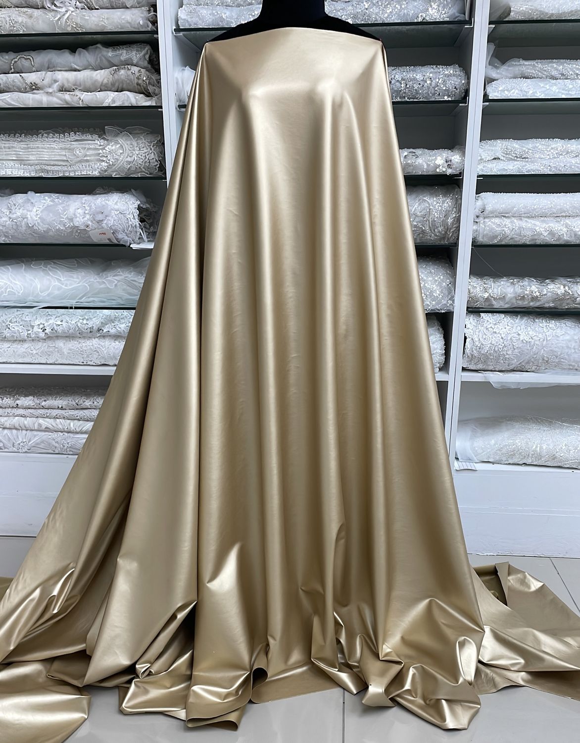 [ 18864 ] Leather PU Plain Dyed/150/200g/GOLD per Meter