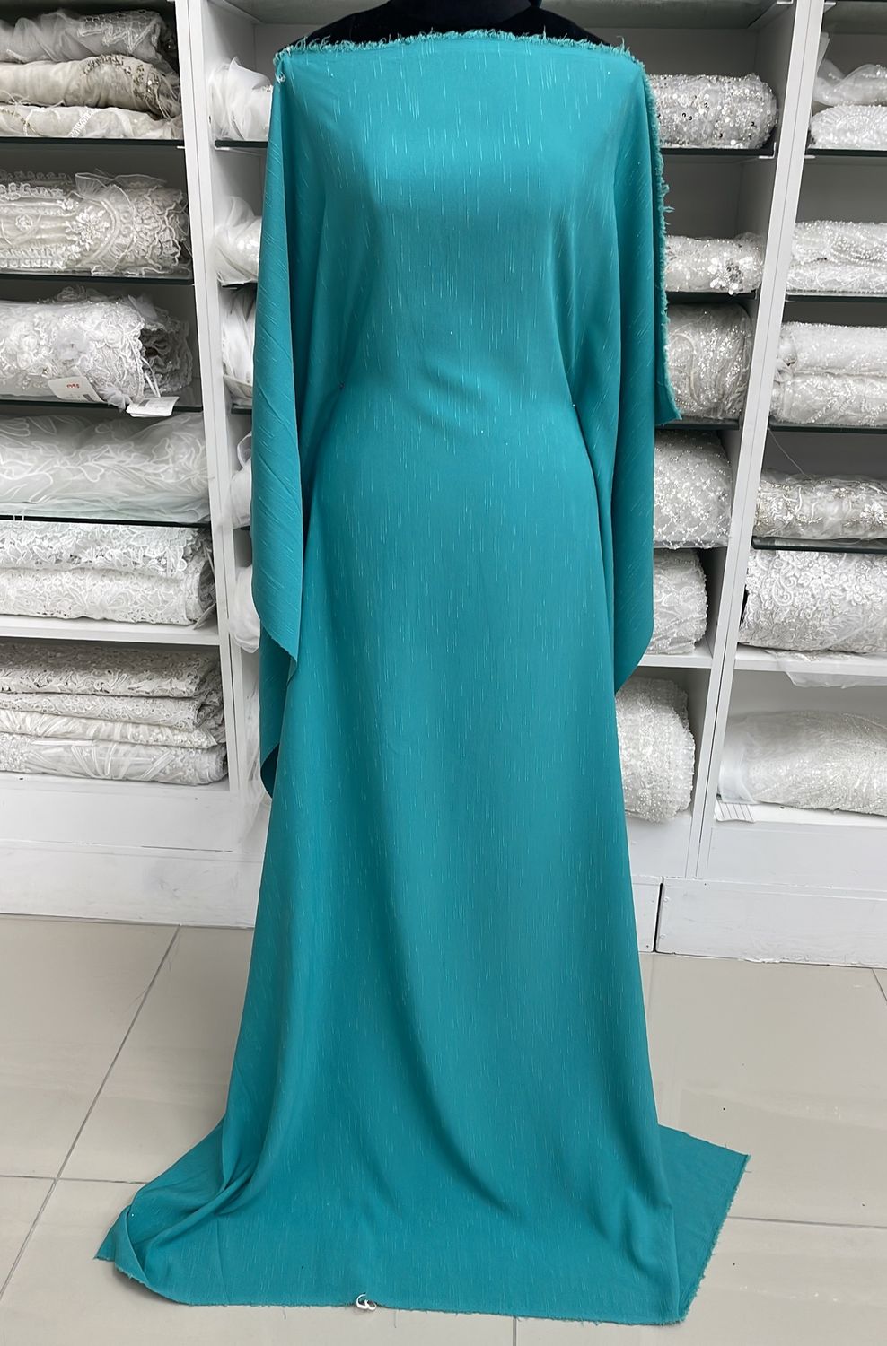 [ SHP-BI-30057-19 ] Shantung Plain 142cm - SEA GREEN per Meter