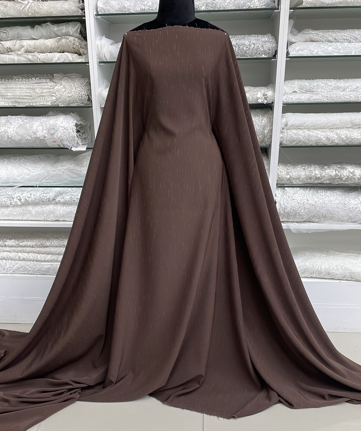 [ SHP-BI-30057-11 ] Shantung Plain 142cm - CHOCOLATE per Meter