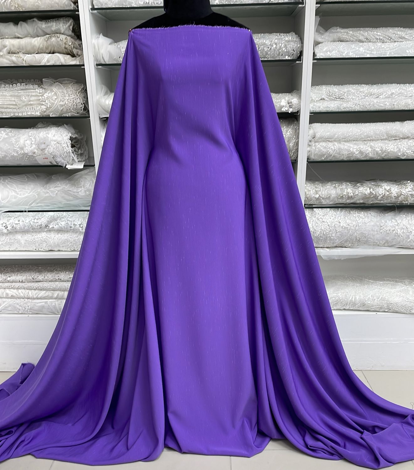 [ SHP-BI-30057-24 ] Shantung Plain 142 - Purple - 24 per Meter