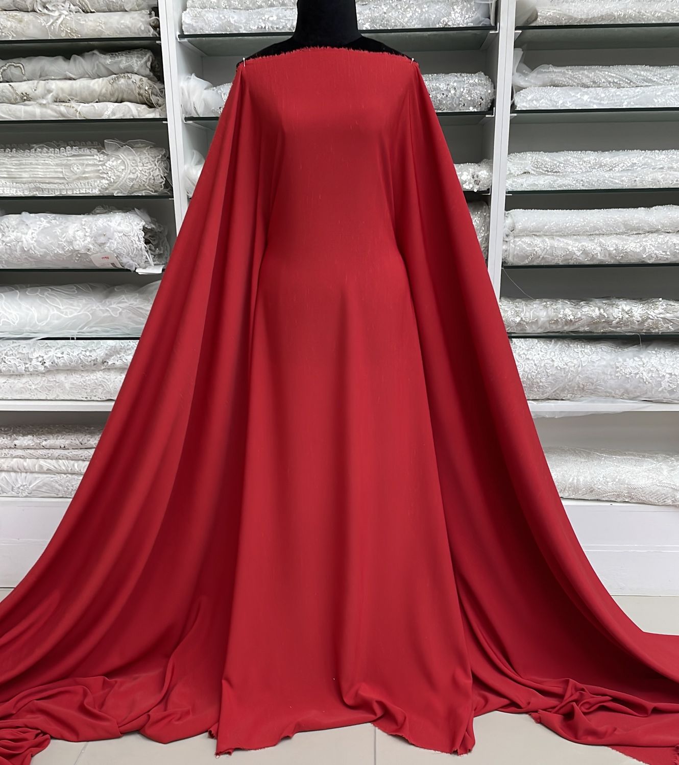 [ SHP-BI-30057-05 ] Shantung PlainRed142 per Meter