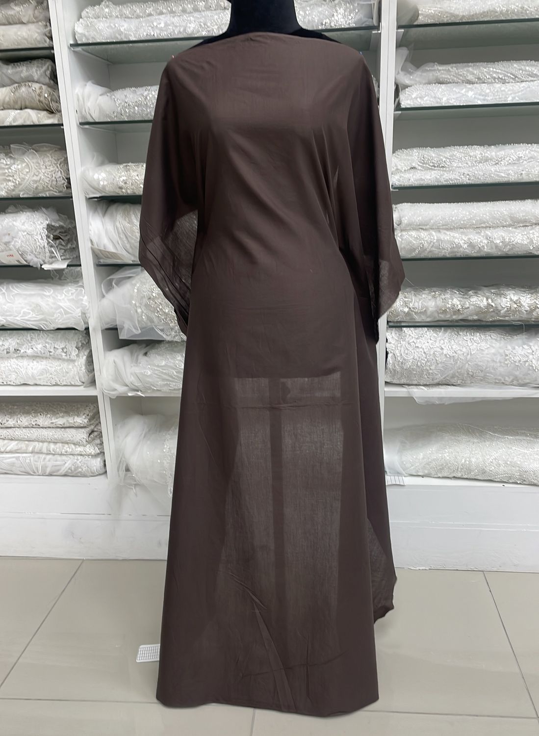 [ PCL-MSR23-BR ] Plain Cotton Lawn Brown per Meter