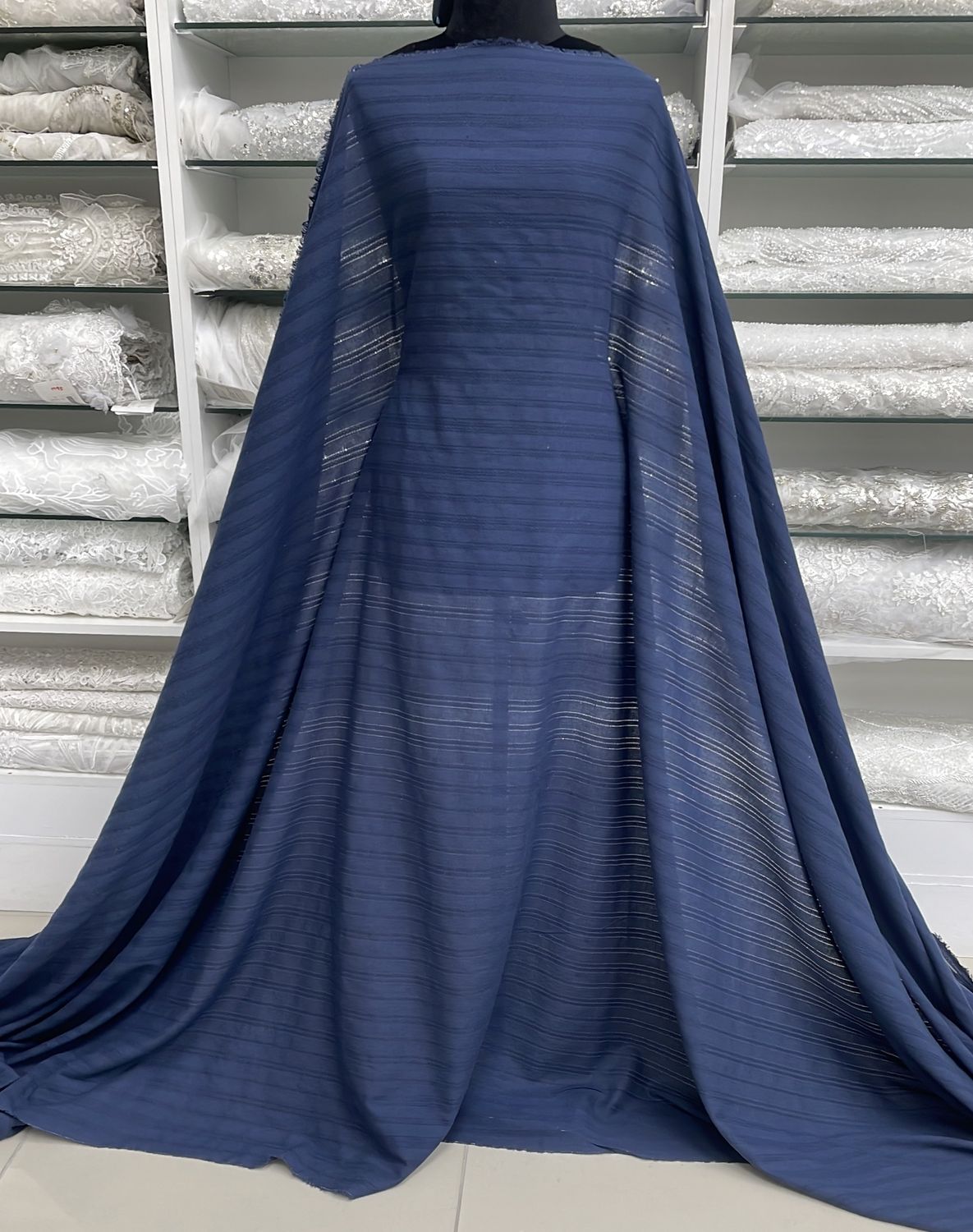 [ 21643 ] Cotton Embroidery/147/5g/Navy per Meter
