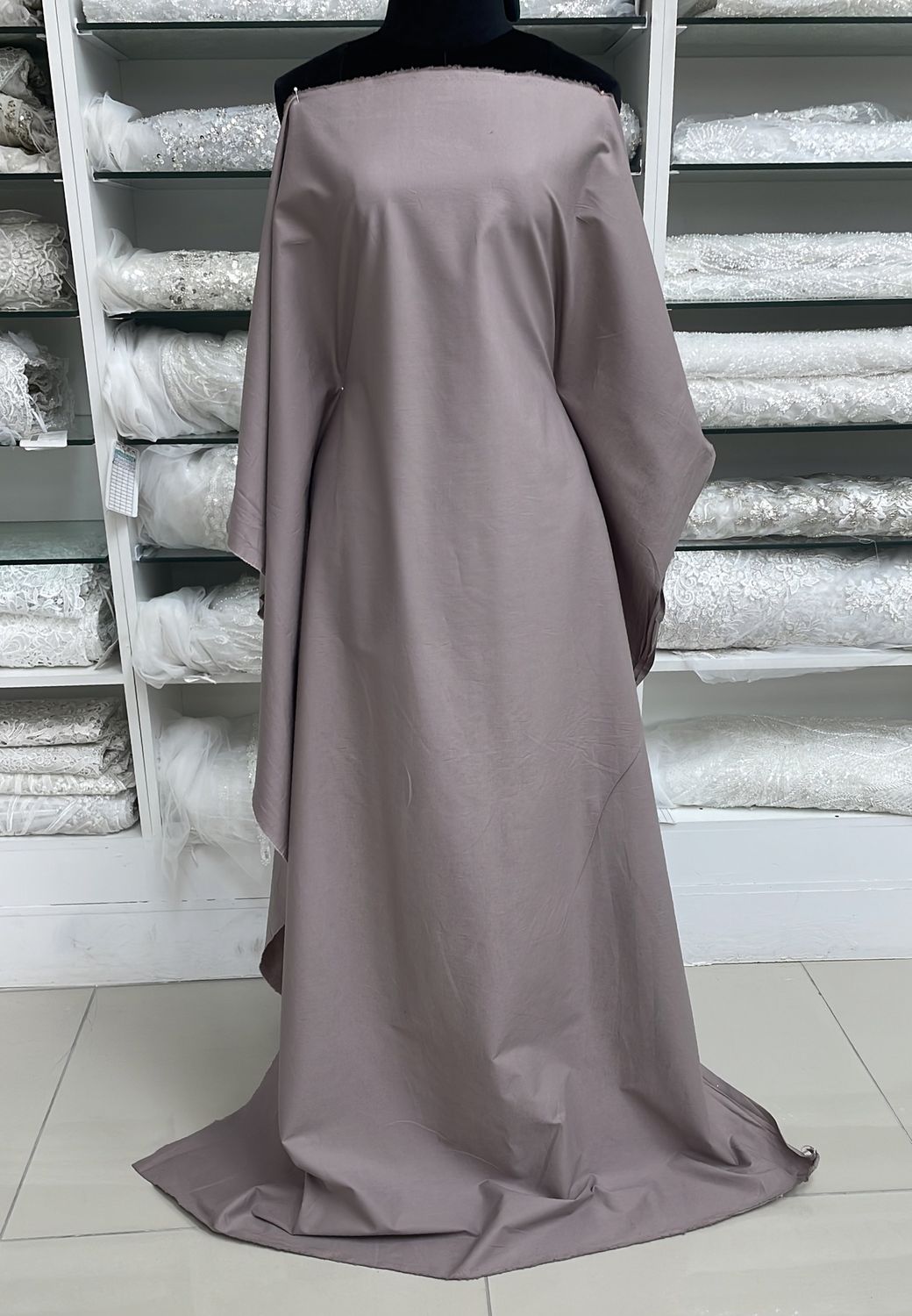 [ SCP-GG-S1117-03 ] Stretch Cotton Poplin 150w Taupe per Meter
