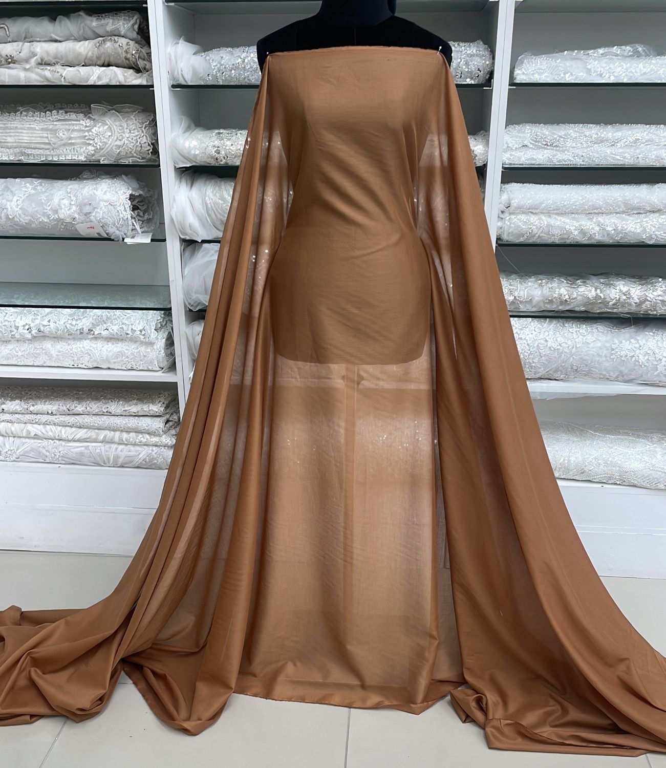 [ 21553 ] Cotton Voille/150/5g/Tan per Meter