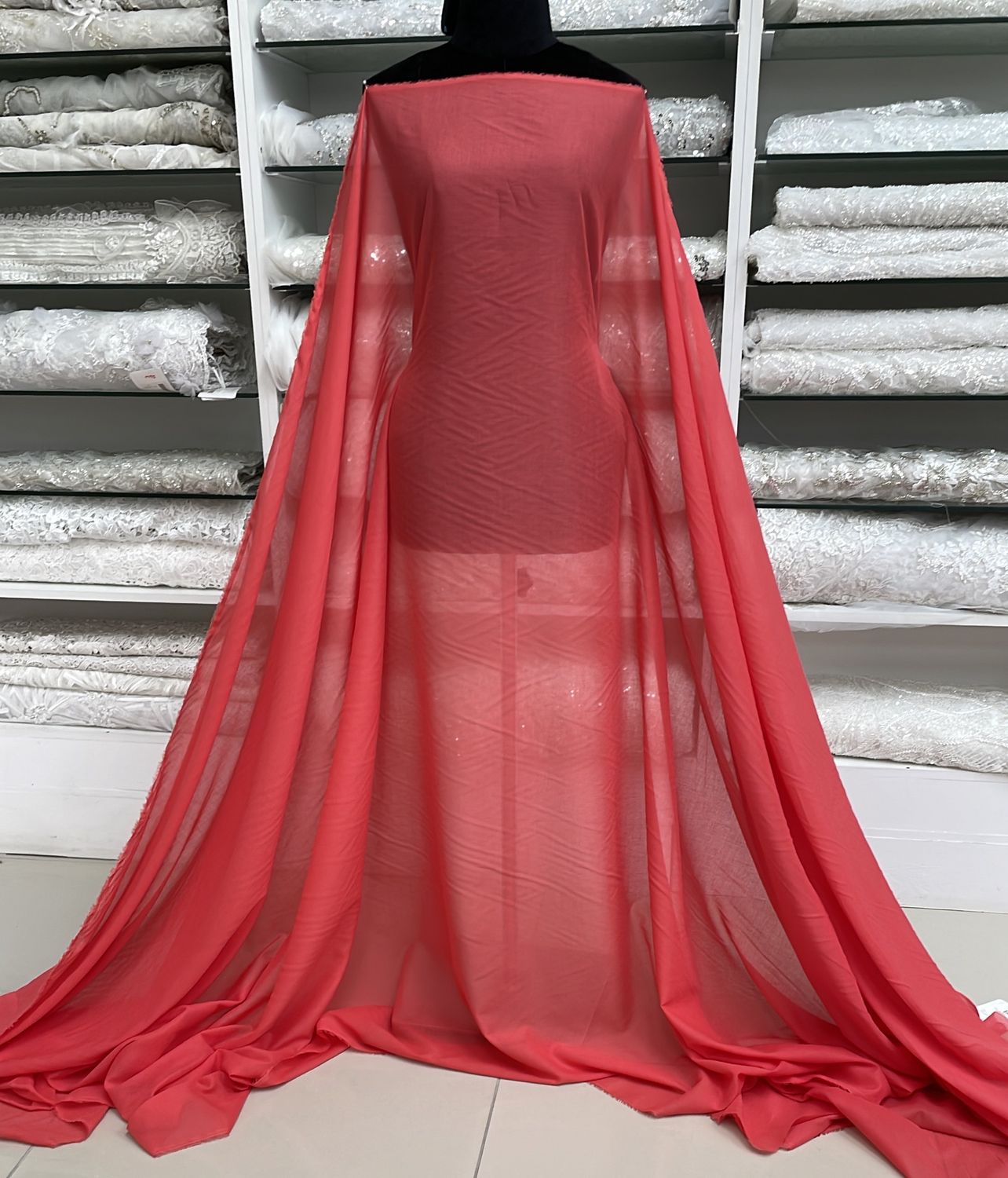 [ 21541 ] Cotton Voille/150/5g/Coral per Meter