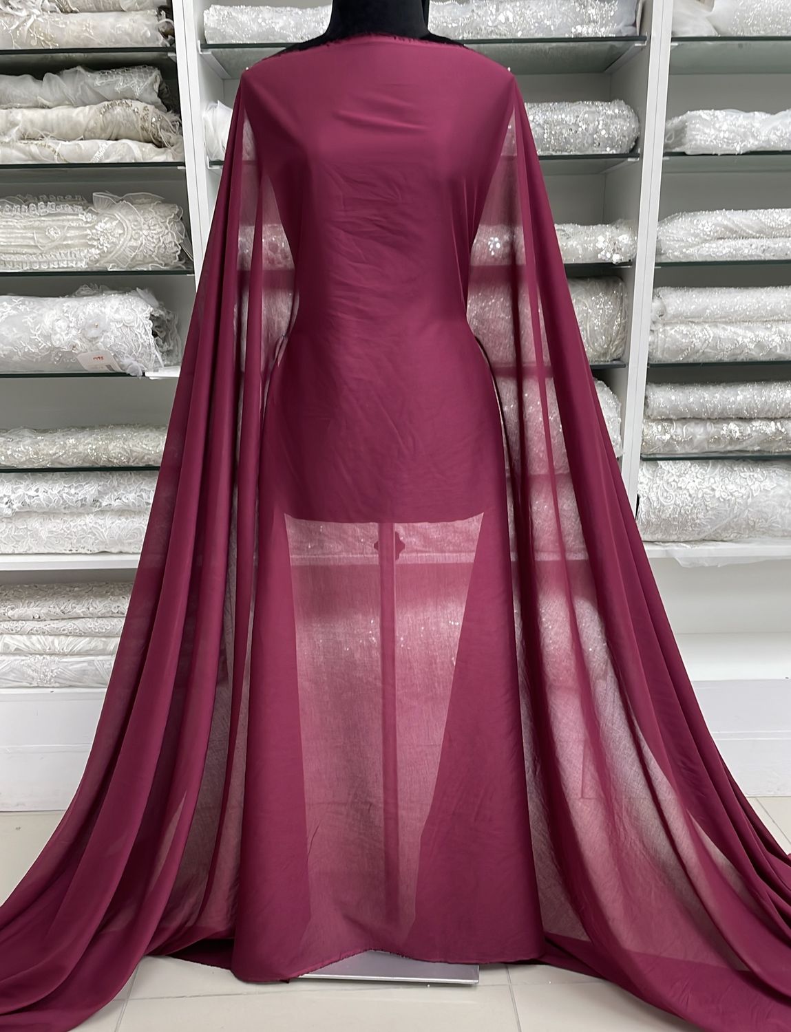 [ 21555 ] Cotton Voille/150/5g/Maroon per Meter
