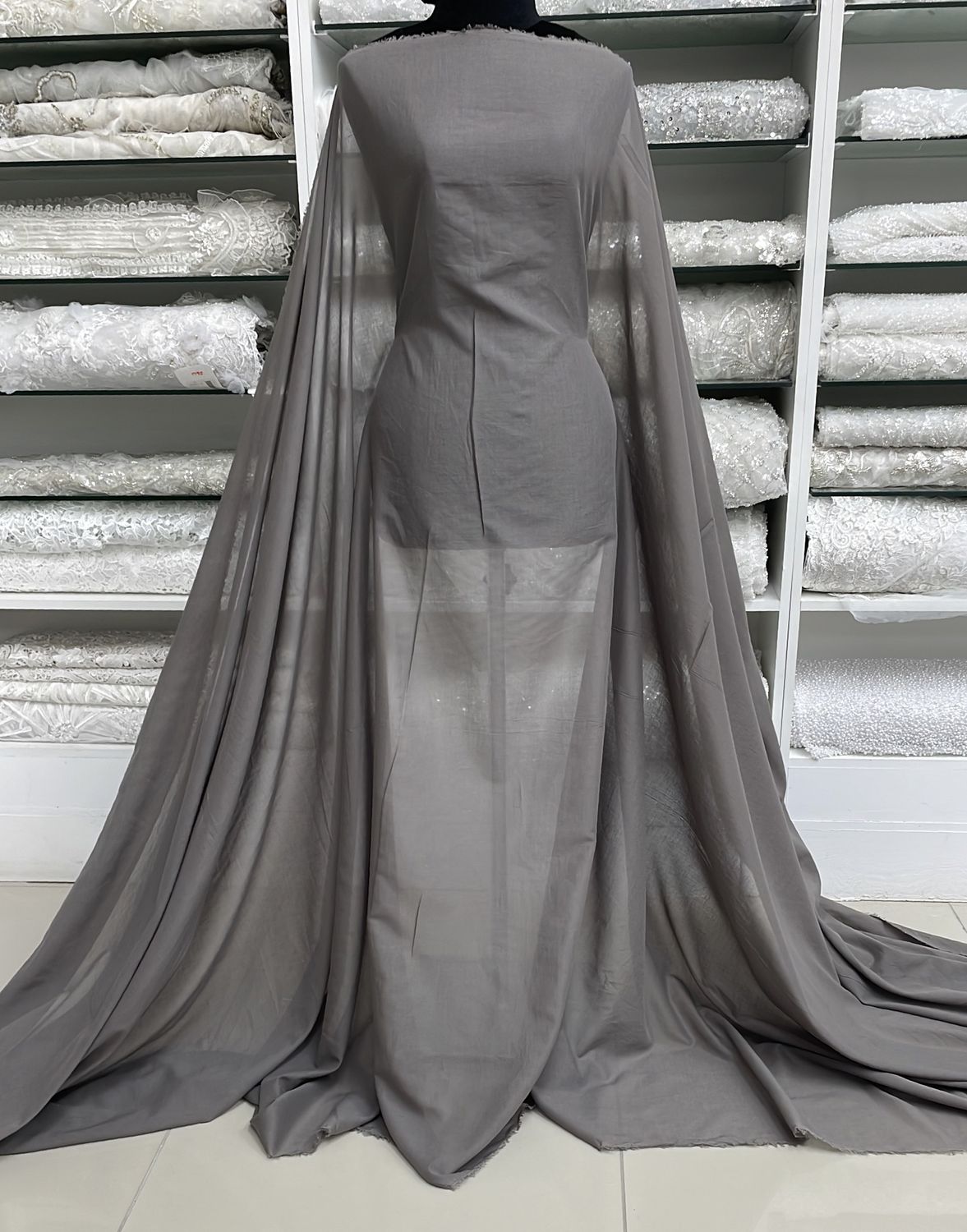 [ 21549 ] Cotton Voille/150/5g/Grey per Meter