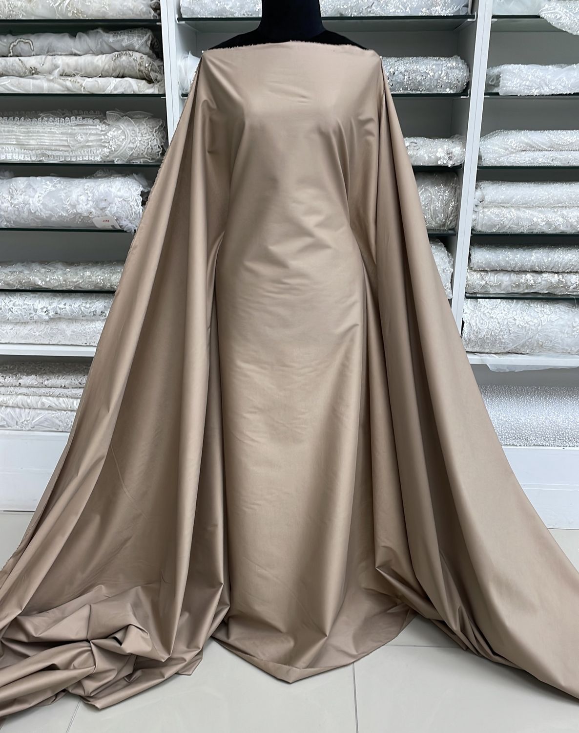 [ PS-BI-26236-45 ] POPLIN STRETCH 147CM 97%CO3%SP TAUPE per Meter