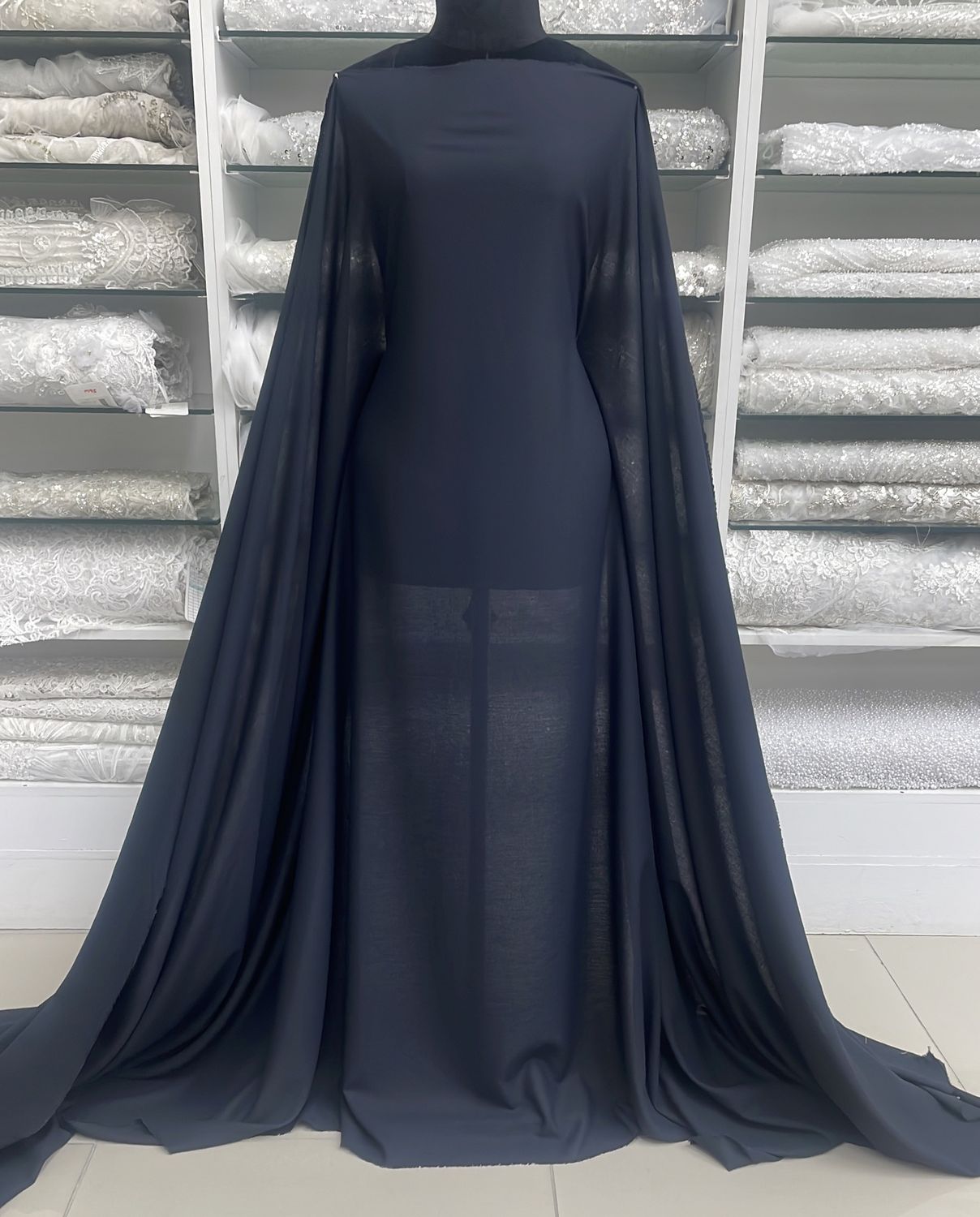 [ CRV-E-GPLV ] Crepe Viscose 100% - Navy per Meter