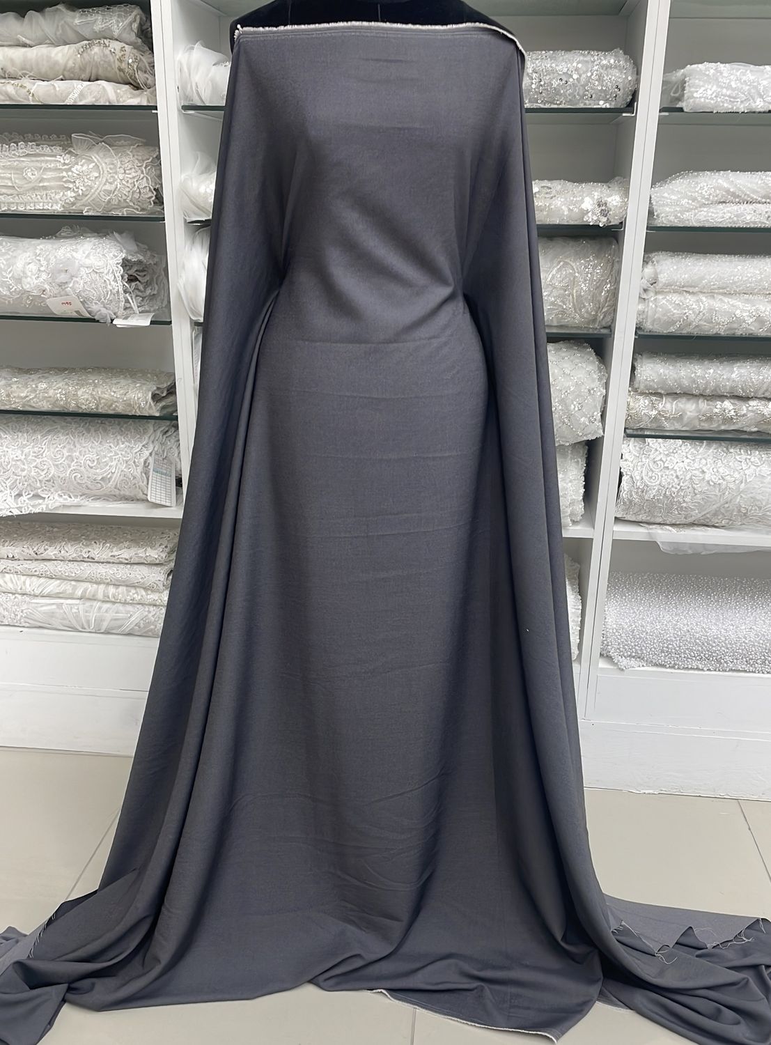 [ 23853 ] R/T Denim Span Chambre-P1657-150-25-Charcoal per Meter