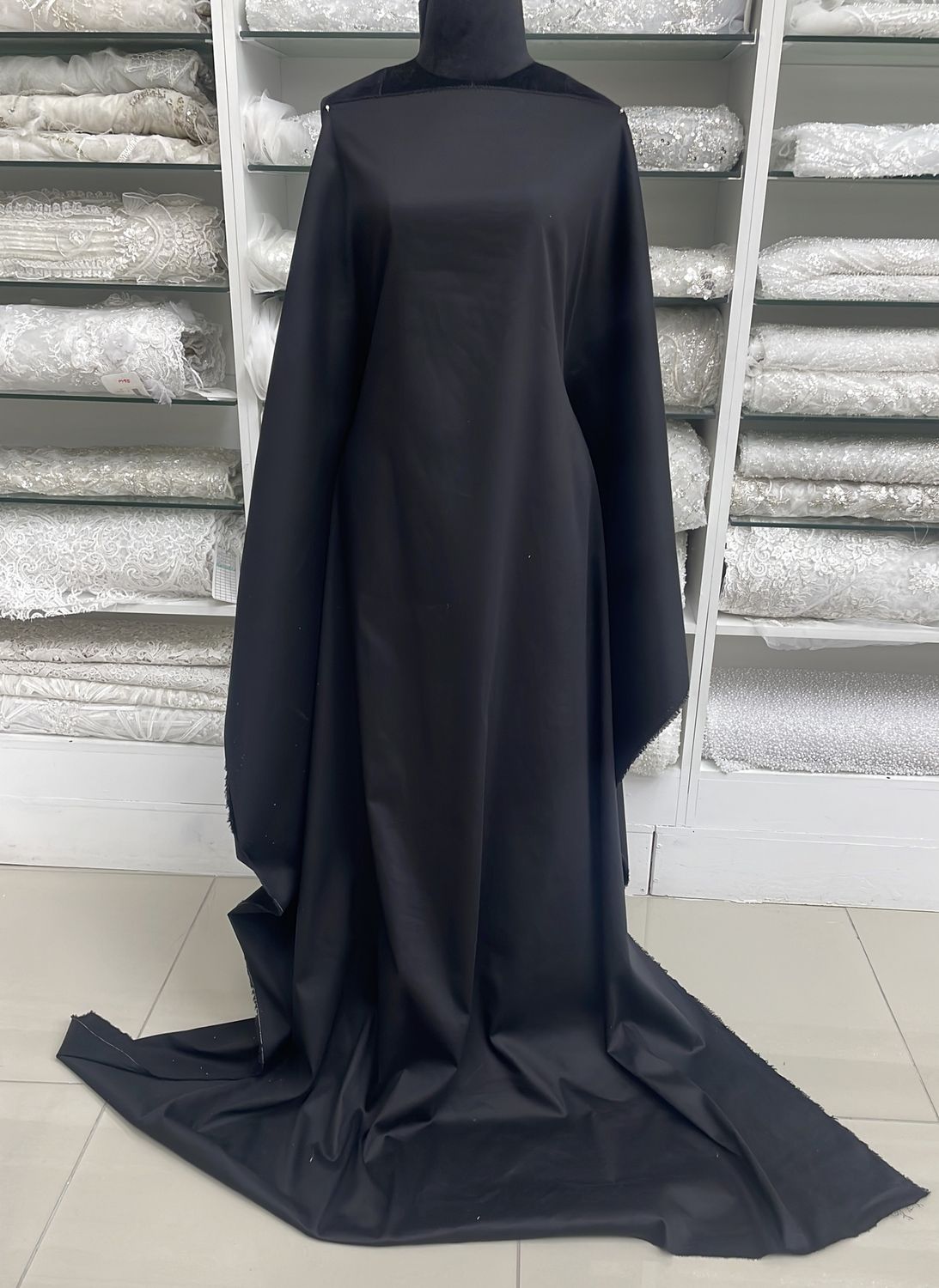 [ 24711 ] Cotton Sateen Stretch-150-99-Black per Meter