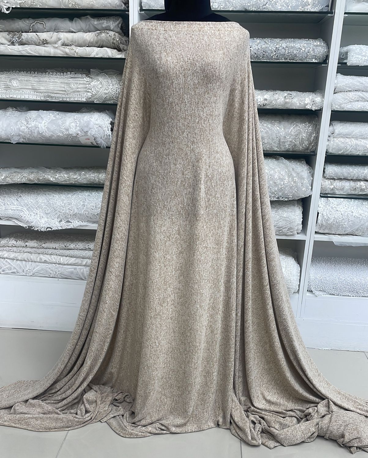[ 18774 ] Knit Cashmere /150/200g/OATMEAL per Meter