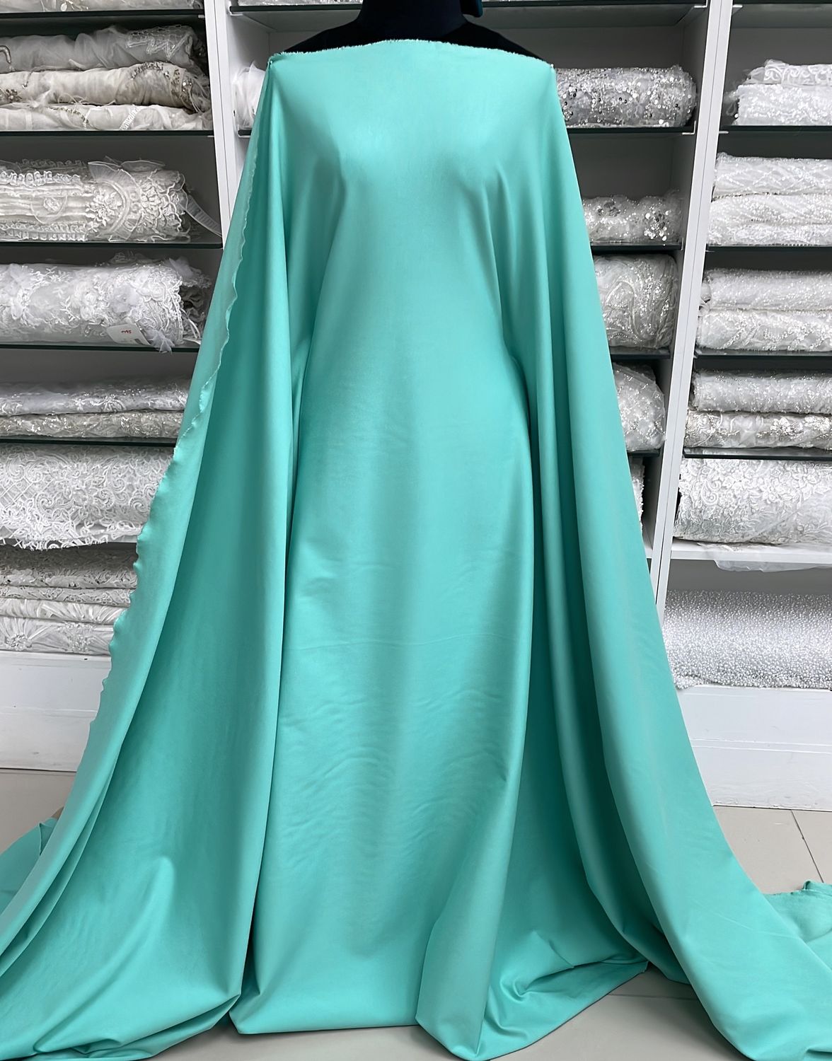 Ponte di Roma [ PDR-KN-0335-307 ] PuntyDR65%VI30%PA5%EA320GR150cm-AQUA per Meter