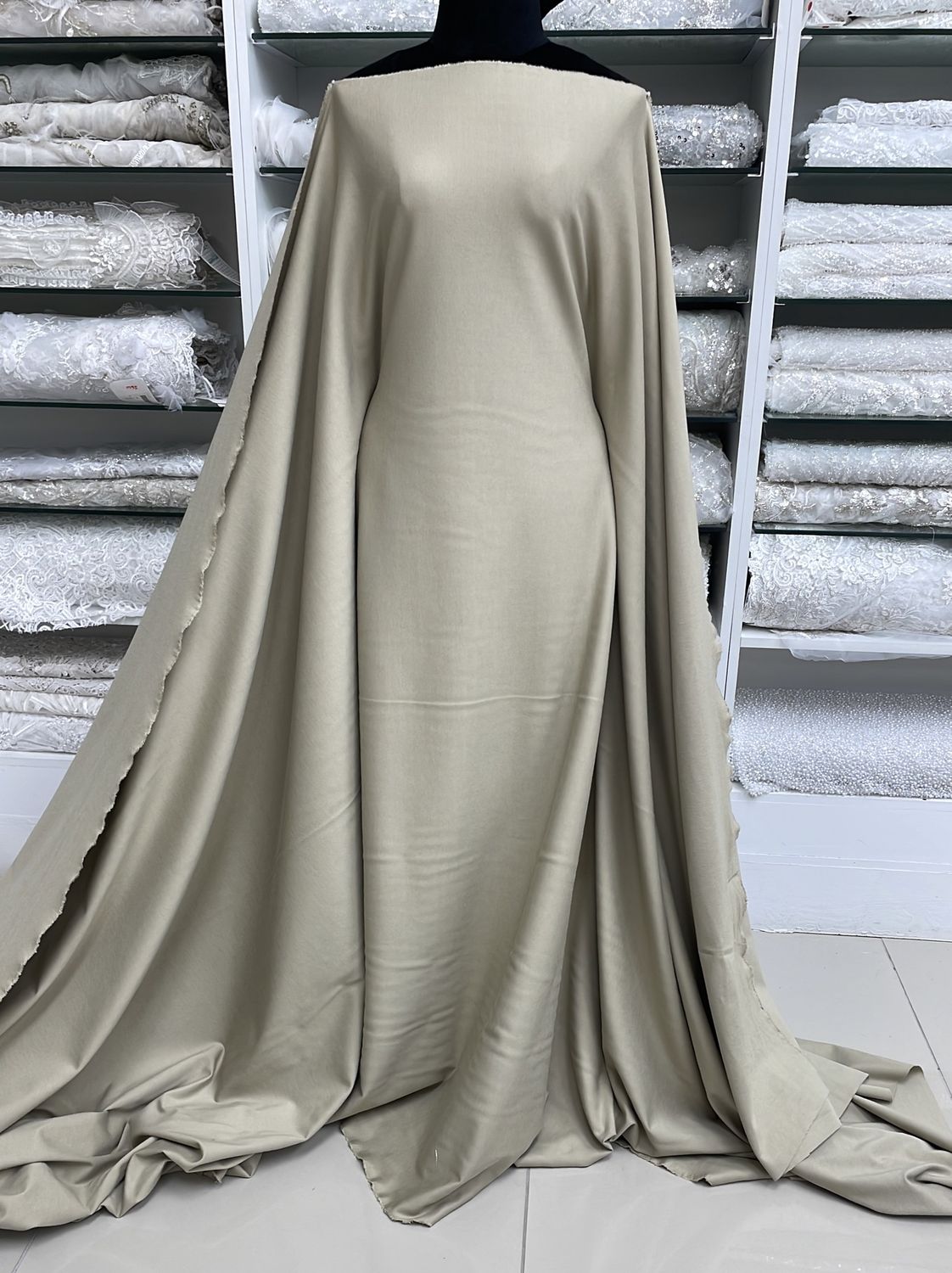 Ponte di Roma [ PDR-KN-0335-170 ] PuntyDR65%VI30%PA5%EA320GR150cm-BEIGE per Meter