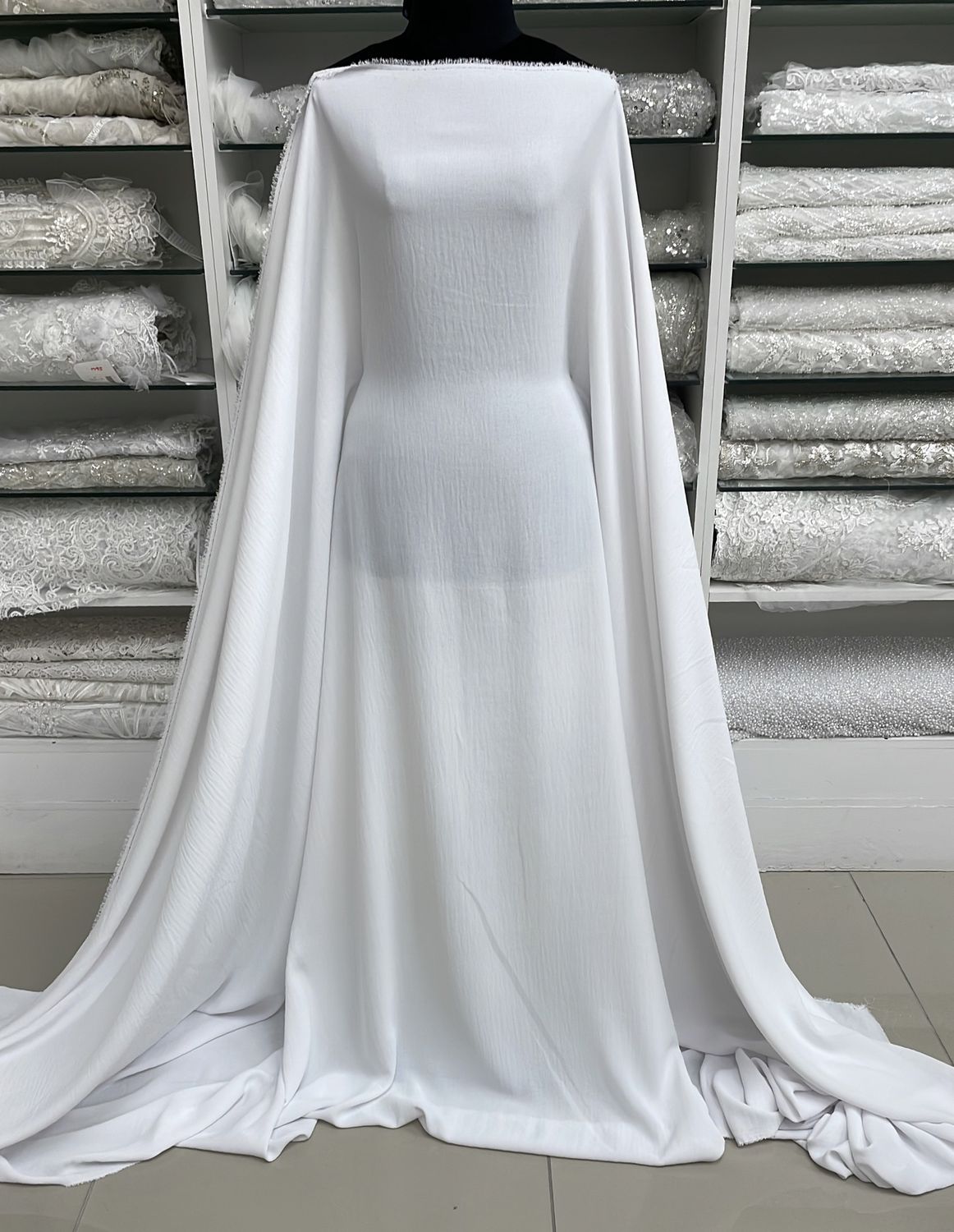 Crepe [ 24597 ] Crepe Airflow-150-02-White per Meter