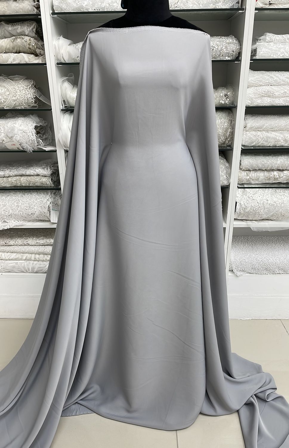 Crepe [ 24222 ] Barbina Crepe-Barbi BMX 513-150-60-Grey per Meter