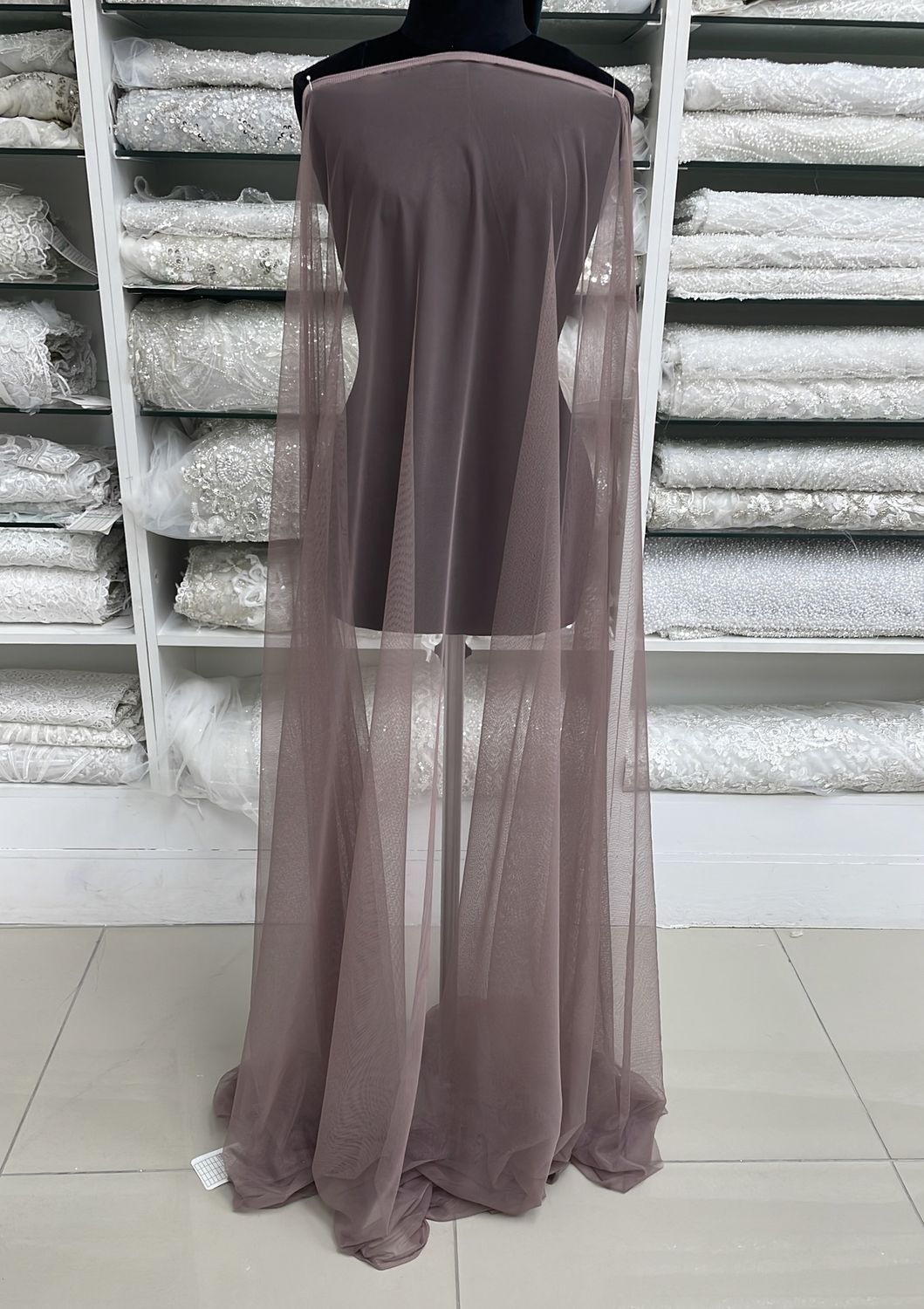 [ TS-MHJ-M21-18 ] Tulle Soft 150w Mocca per Meter