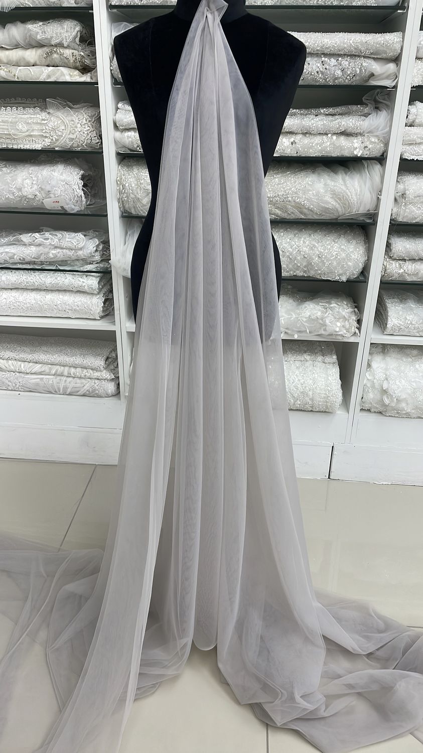 [ 23872C ] Superfine Nylon Tulle-280-09 - Misty Grey