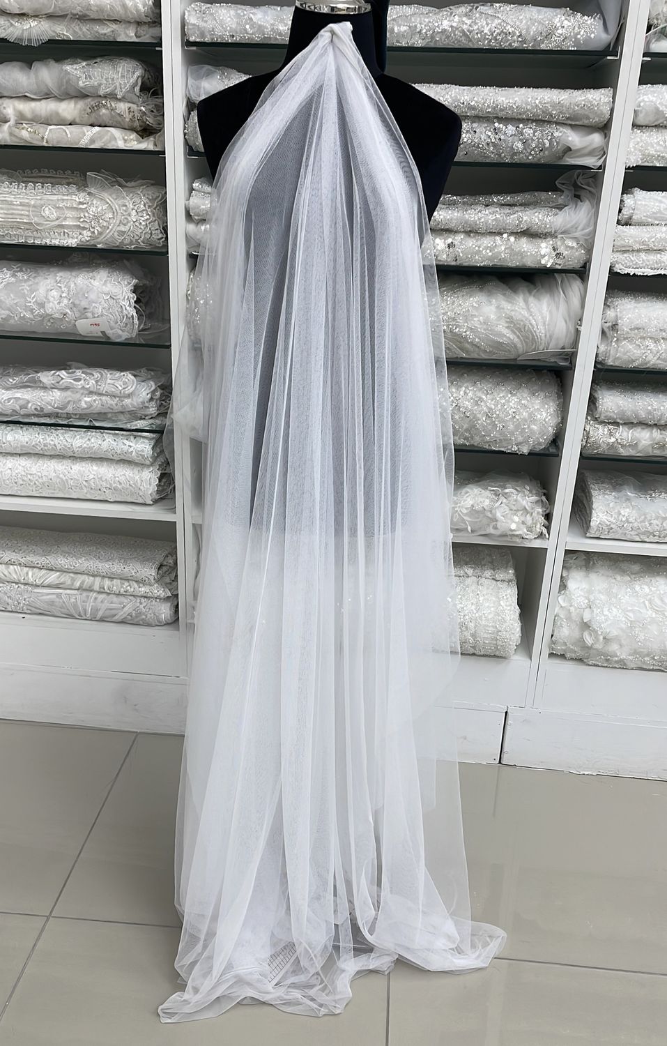[ 15248 ] Tulle Dress 144w/1/20g/White per Meter