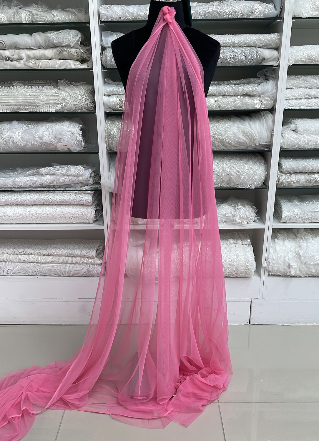 [ TD-PO-04 ] Tulle Dress 150w Candy Pink per Meter