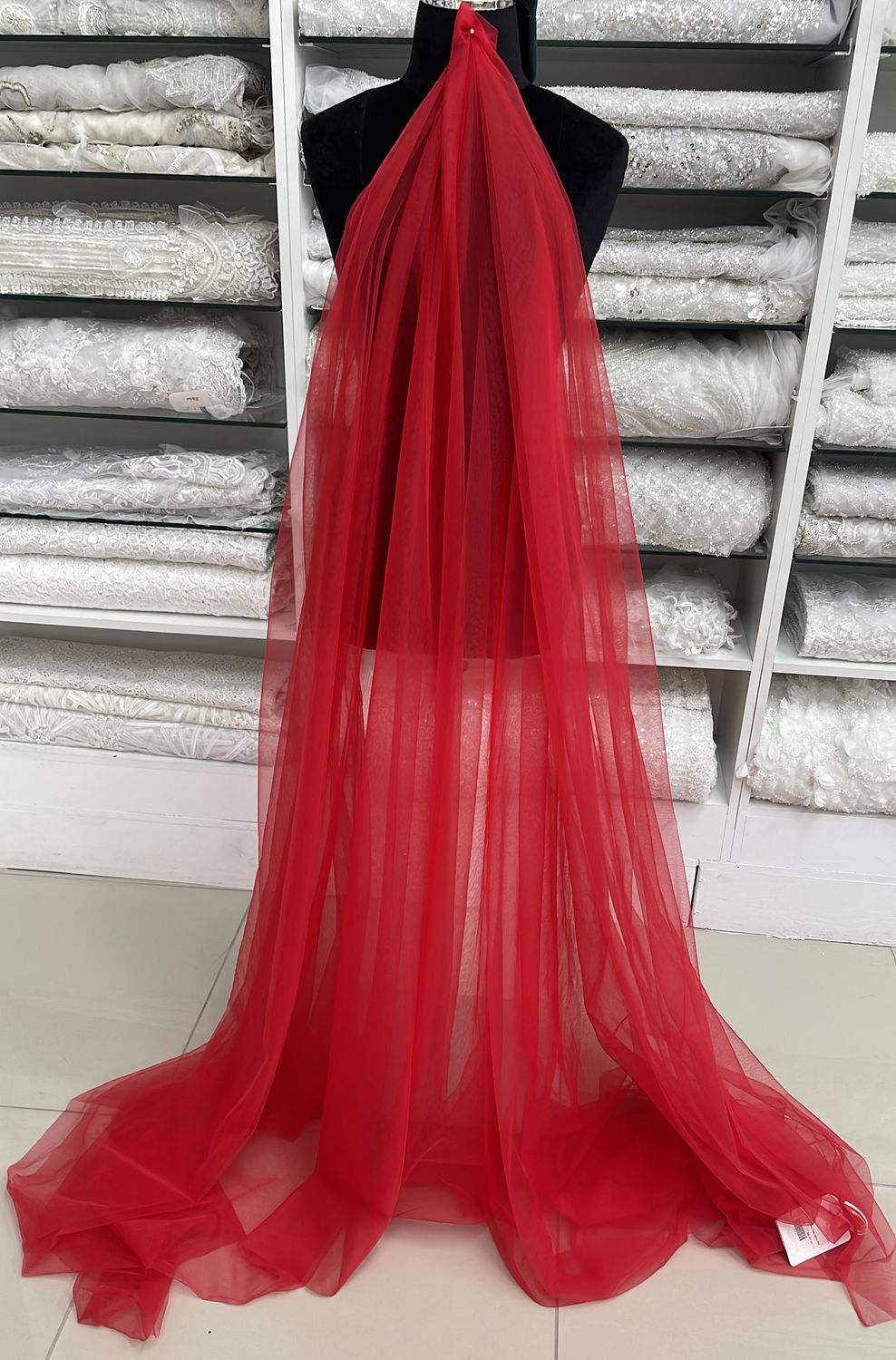 [ 24521 ] Superfine Nylon Tulle-280-30-Red per Meter