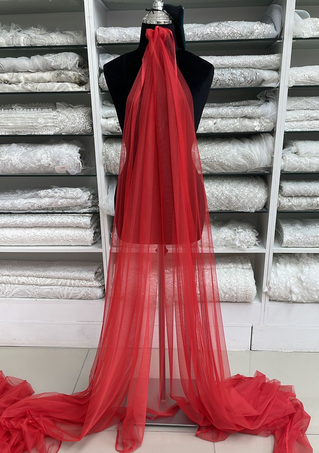 [ TD-PO-14 ] Tulle Dress 150w Light Coral per Meter