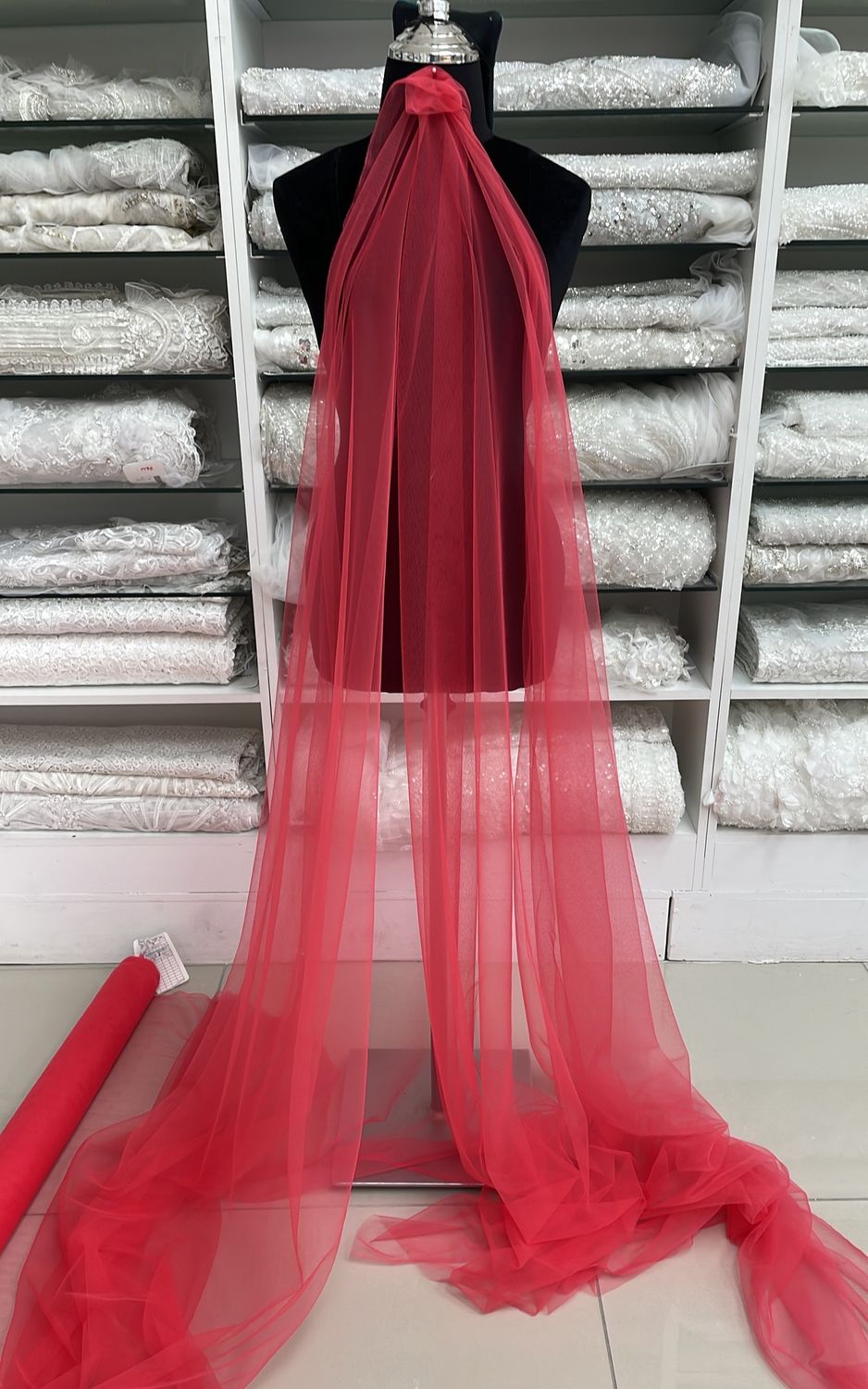 [ TI-PO-21508-98 ] Tulle Italian 150cm -WATERMELON per Meter
