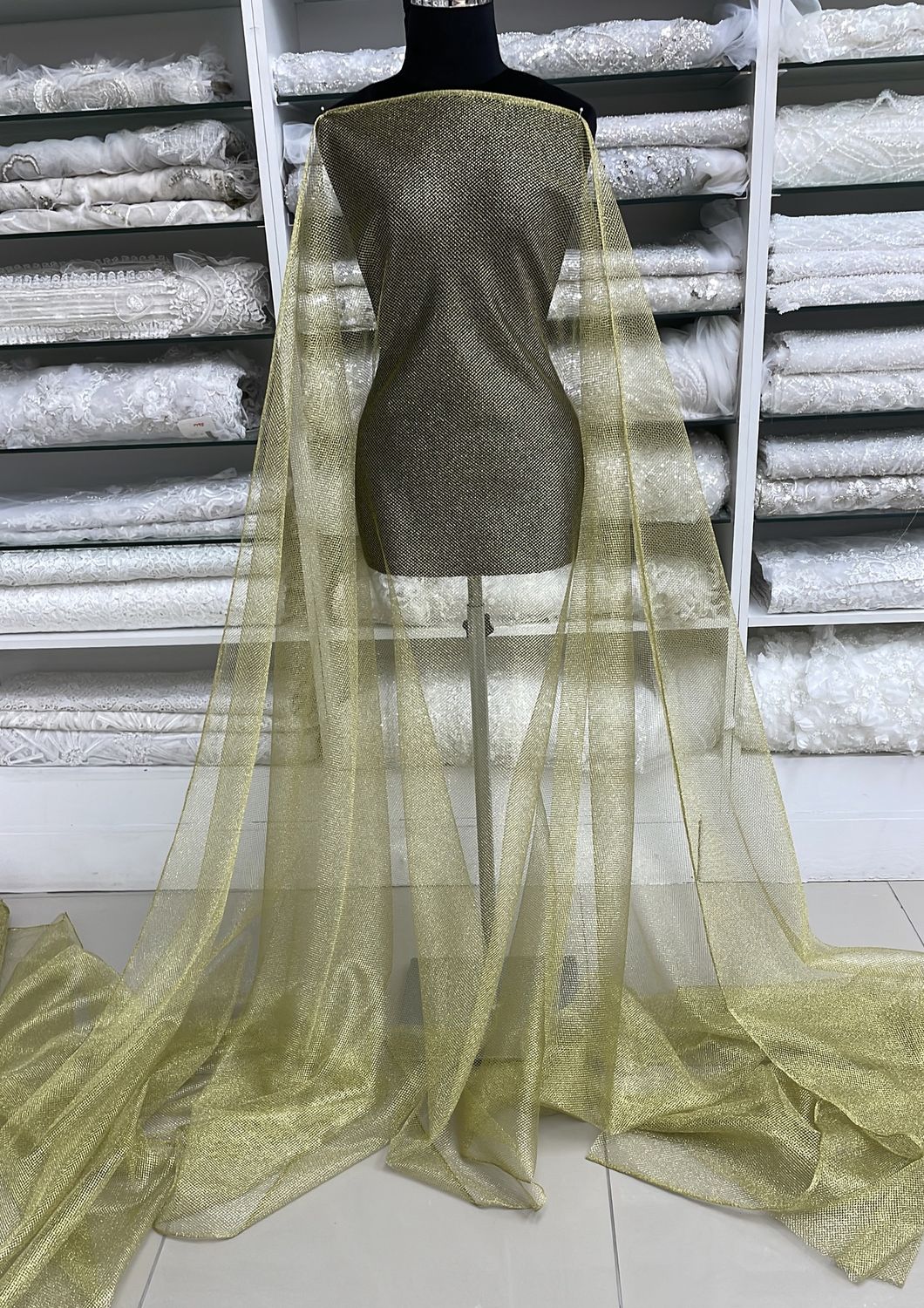 [ 18862 ] Mesh Metalic/150/5g/GOLD per Meter
