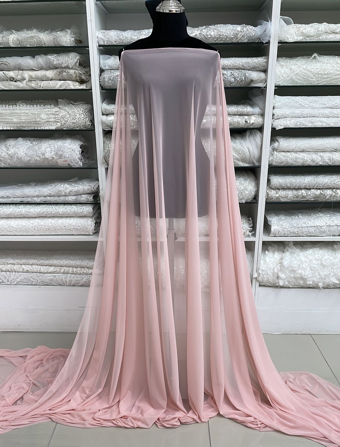 [ MNS-MHJ-4839-12 ] Mesh Nylon Spandex - 150W - Lt Coral per Meter