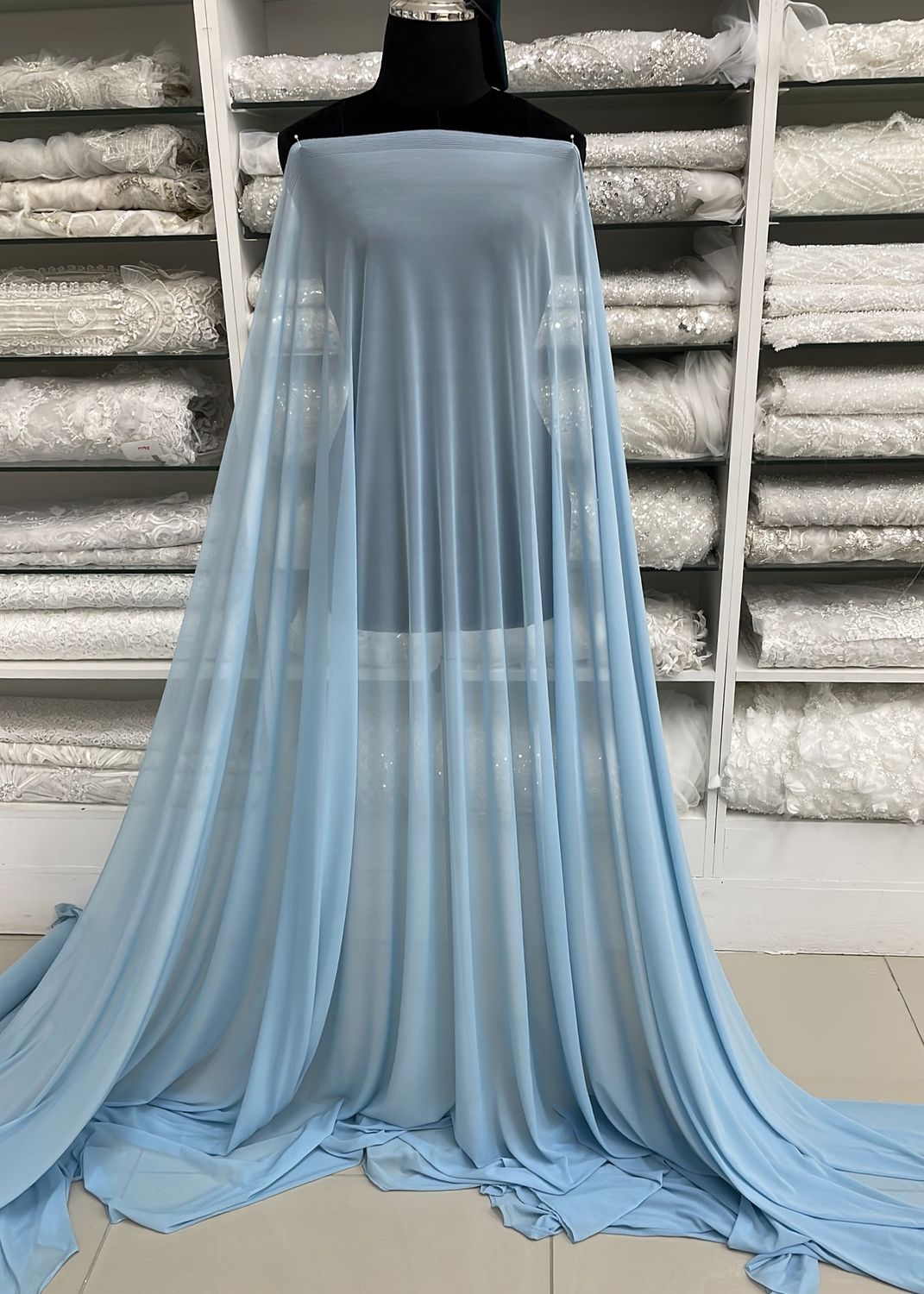 [ MNS-GG-W1668-16 ] Mesh NylonSpandex 145w Sky per Meter