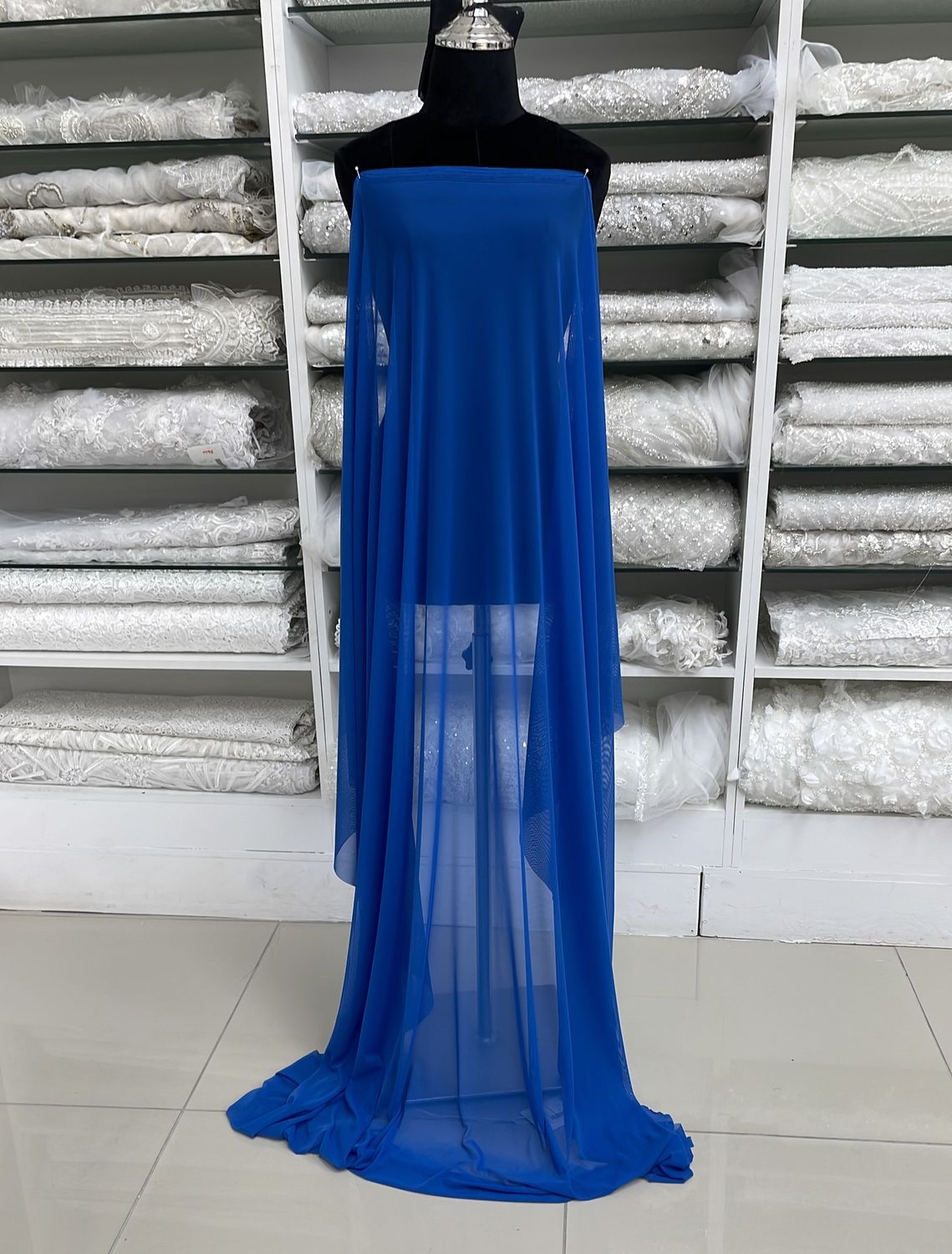 [ 40DPM-MS2010-18 ] 40DPowerMesh93Nylon7Spandex150wSmorkelBl per Meter