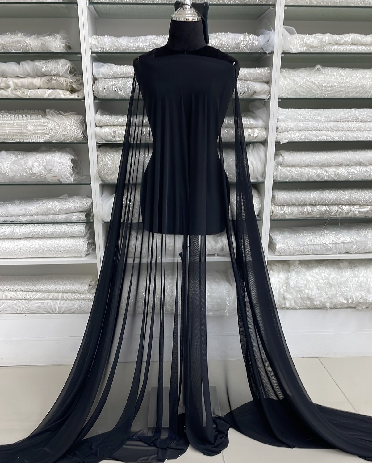 [ 25318 ] Power Mesh-150-914-Black per Meter