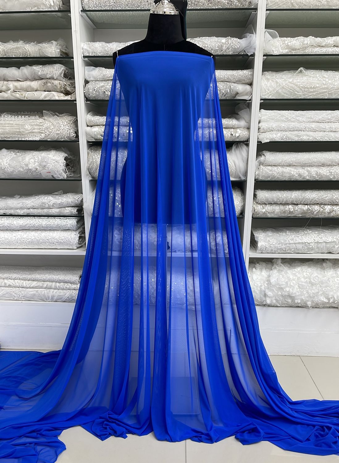 [ MNS-MHJ-4969-05 ] Mesh Nylon 150w RoyalBlue per Meter