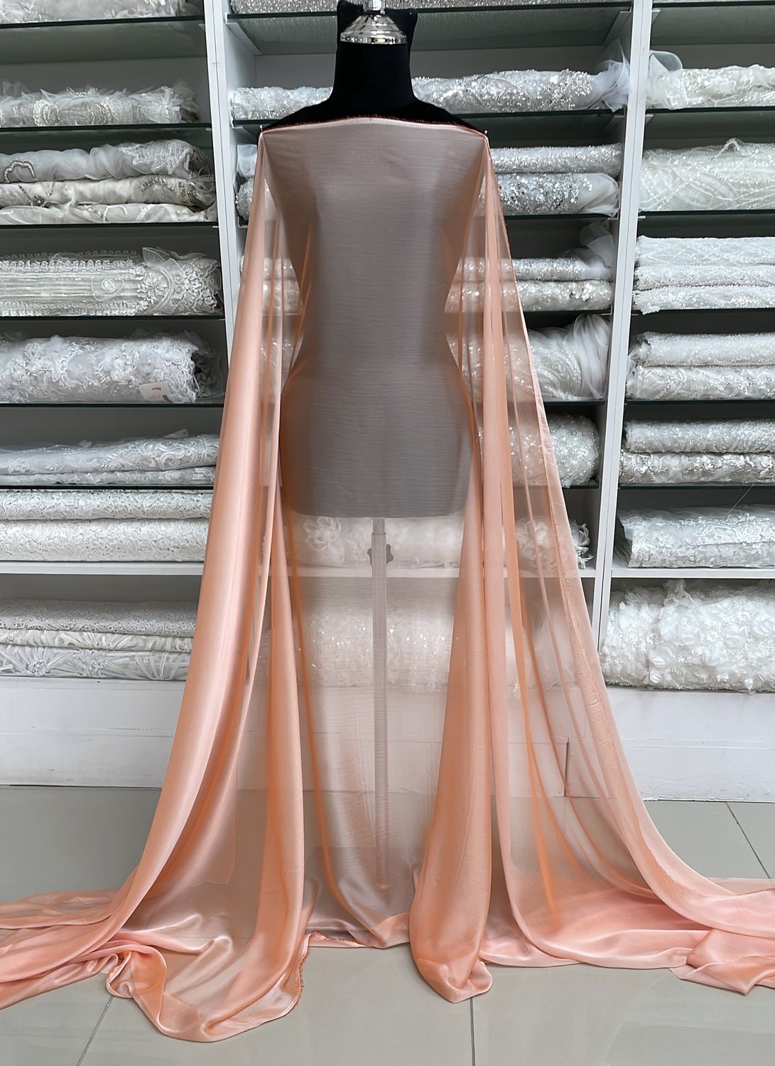 Chiffon [ CHC-MHJ-30 ] Cationic Chiffon 150w Peach per Meter