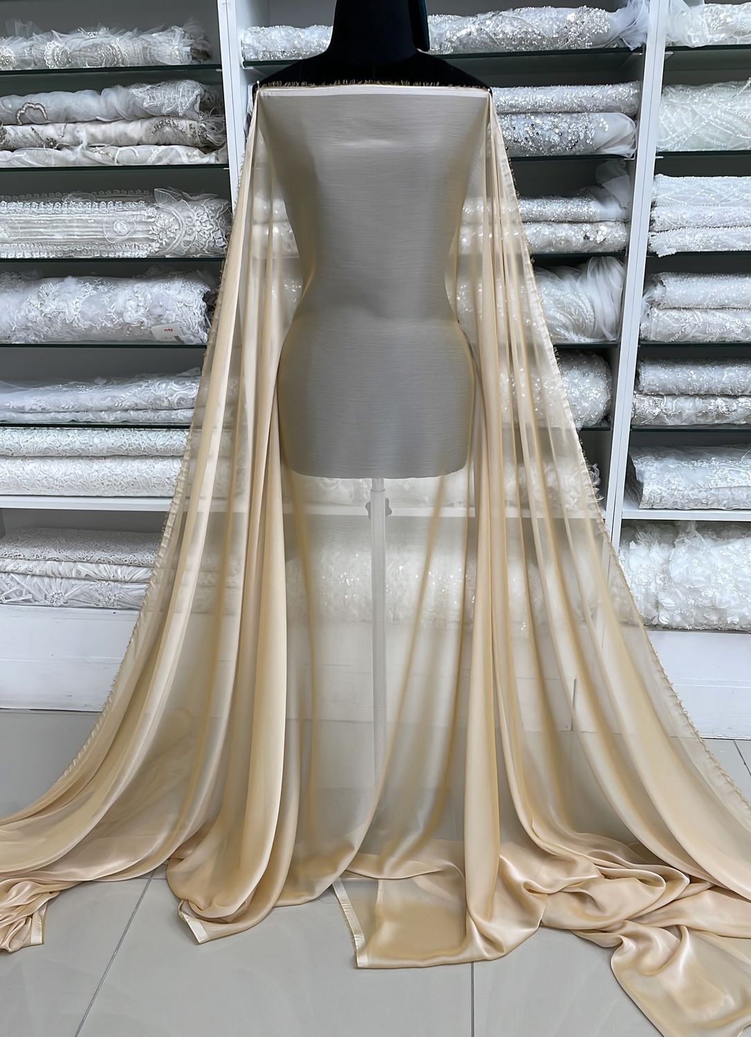 Chiffon [ 18708 ] Chiffon Cationic/150cm/5g/VANILLA per Each