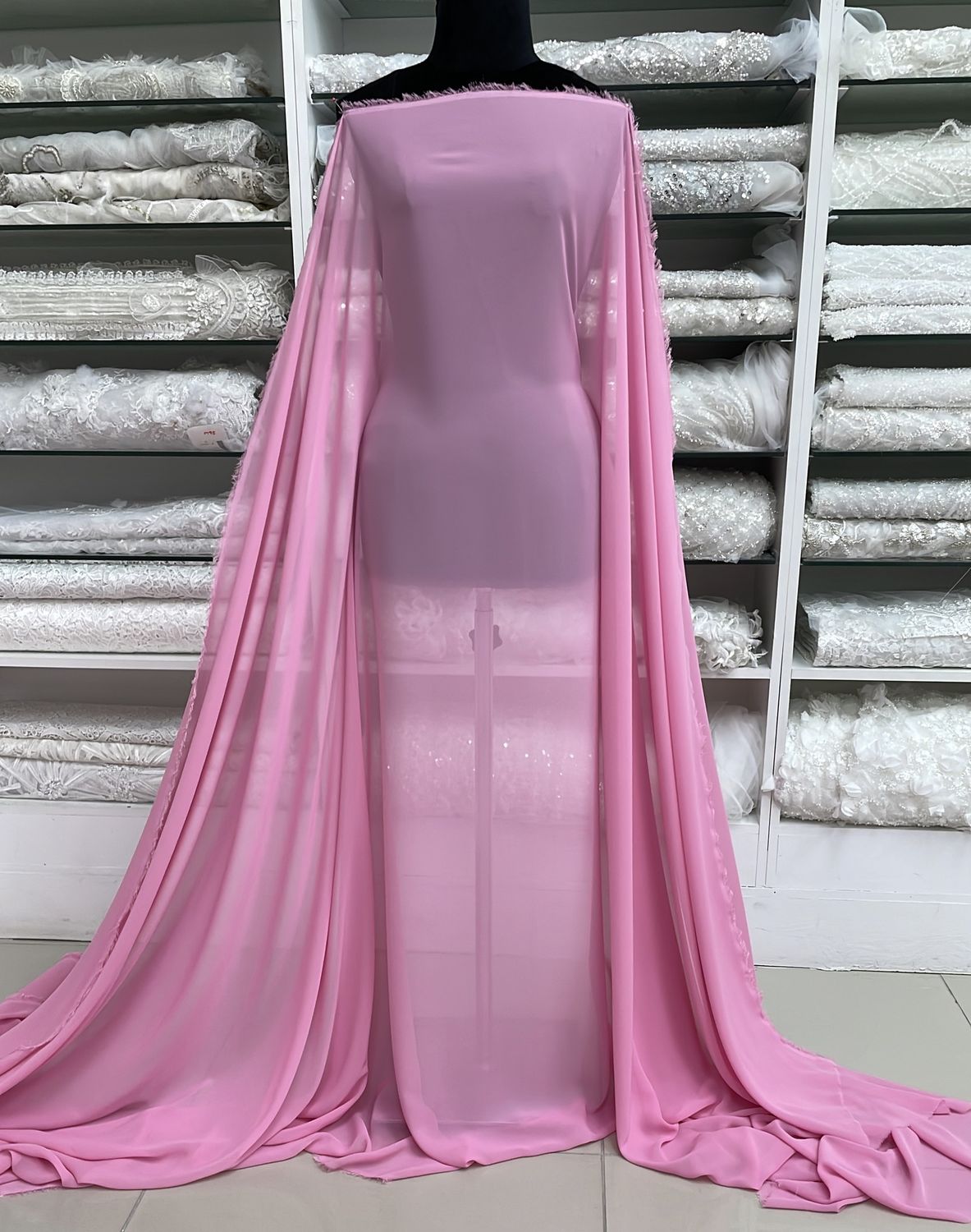 [ CHM-PB-A0758-40 ] Chiffon Multi 150W Dk pink per Meter