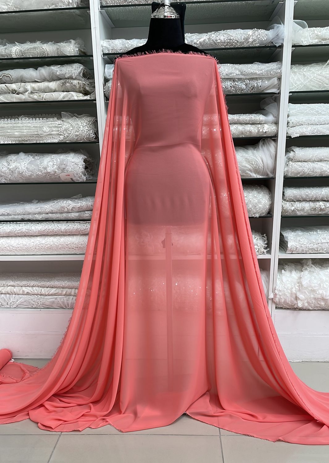 Chiffon [ CHM-PB-A0758-20 ] Chiffon Multi 150W Coral per Meter