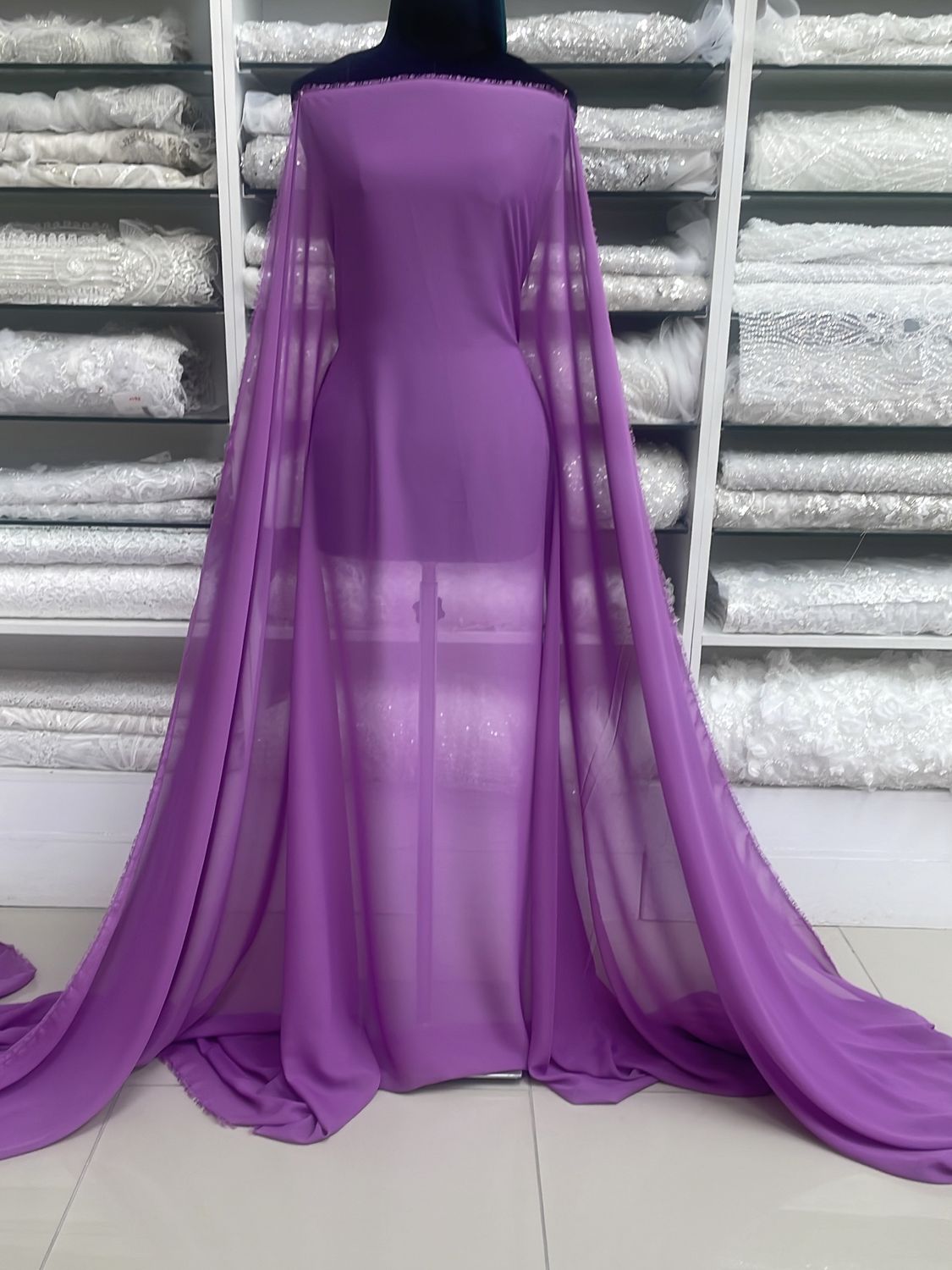 [ CHM-PB-A0758-65 ] Chiffon Multi 150W Violet per Meter
