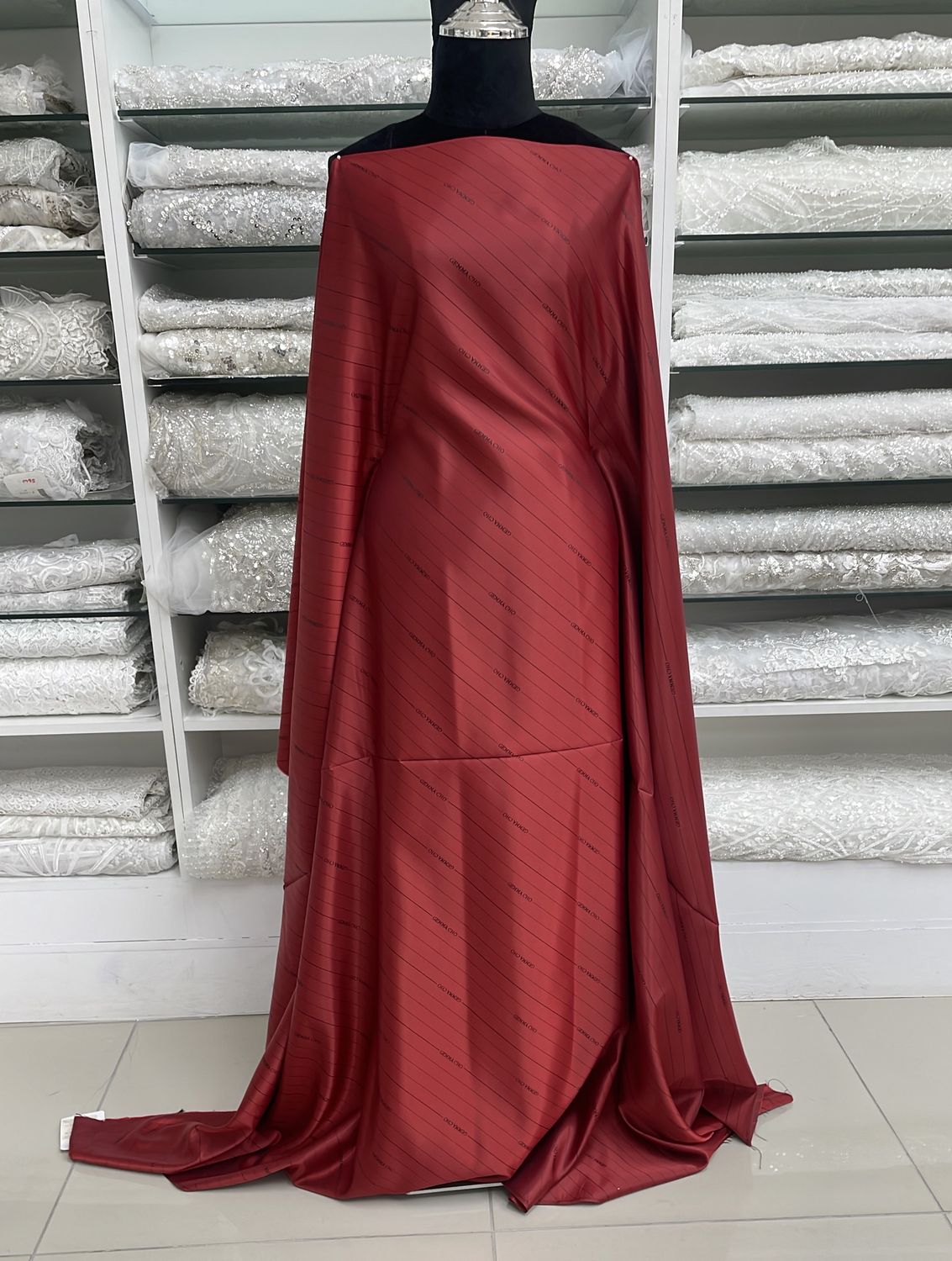 [ LA-ST-5-D3-1 ] Lining Acetate Lined 150w Wine Red per Meter