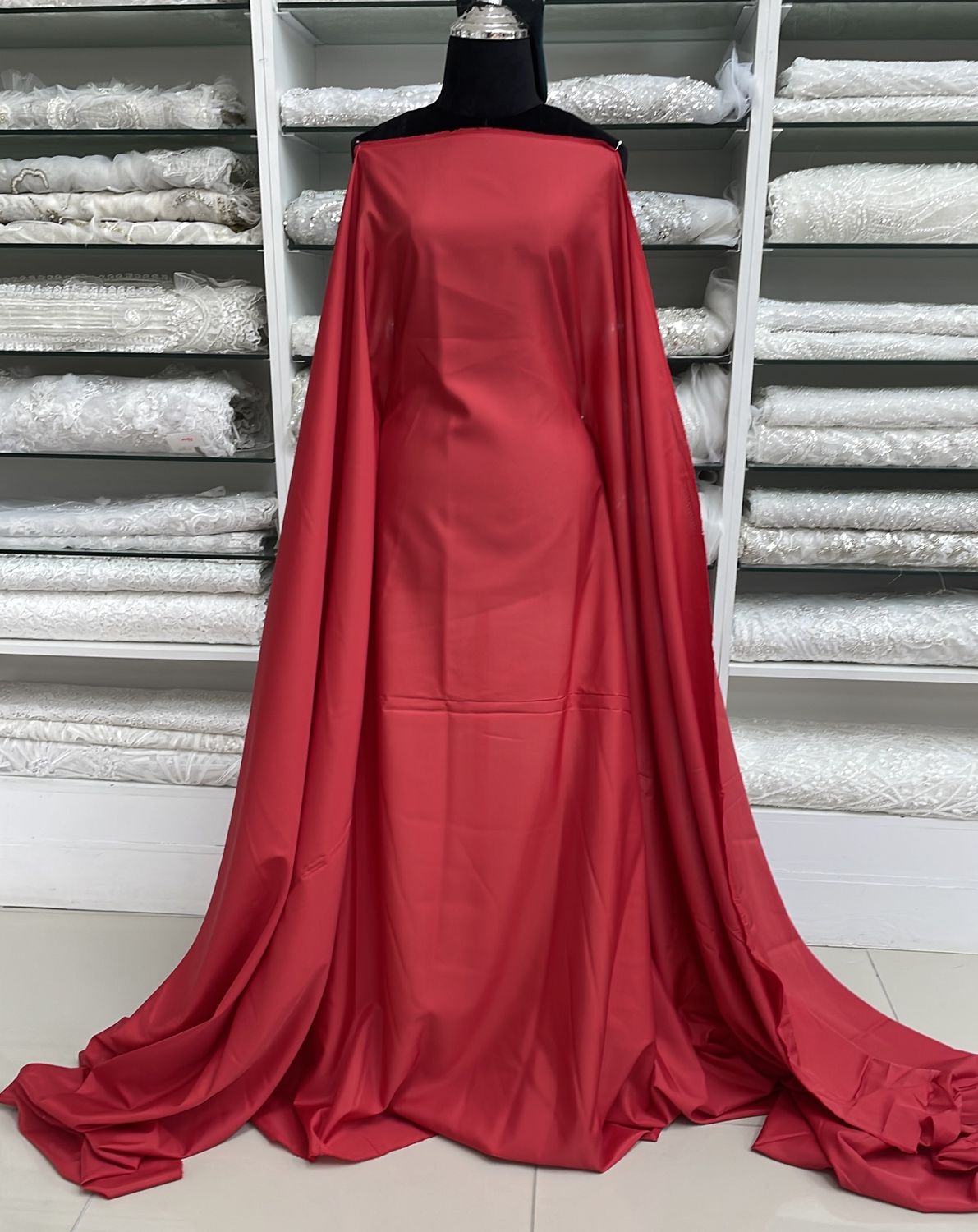 [ 24317 ] Lining Pongee Indo - Red - 17 per Meter